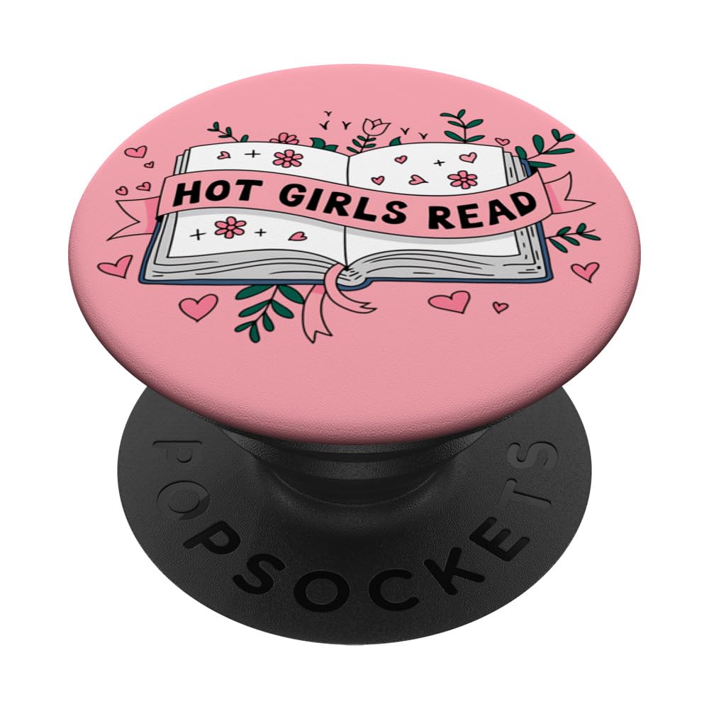 Book Lover Reading Flower Floral Cute Reader PopSockets Adhesive PopGrip