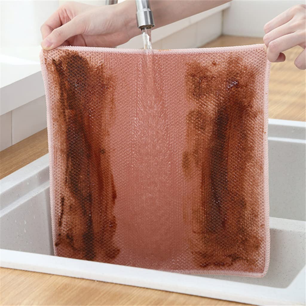 RWRAPS 9 Uds. De Toallas de Cocina, paño de Cocina antigrasa, Trapos de Granos de maíz absorbentes eficientes, paño de Limpieza de Microfibra (9 Uds. De 30x30cm)