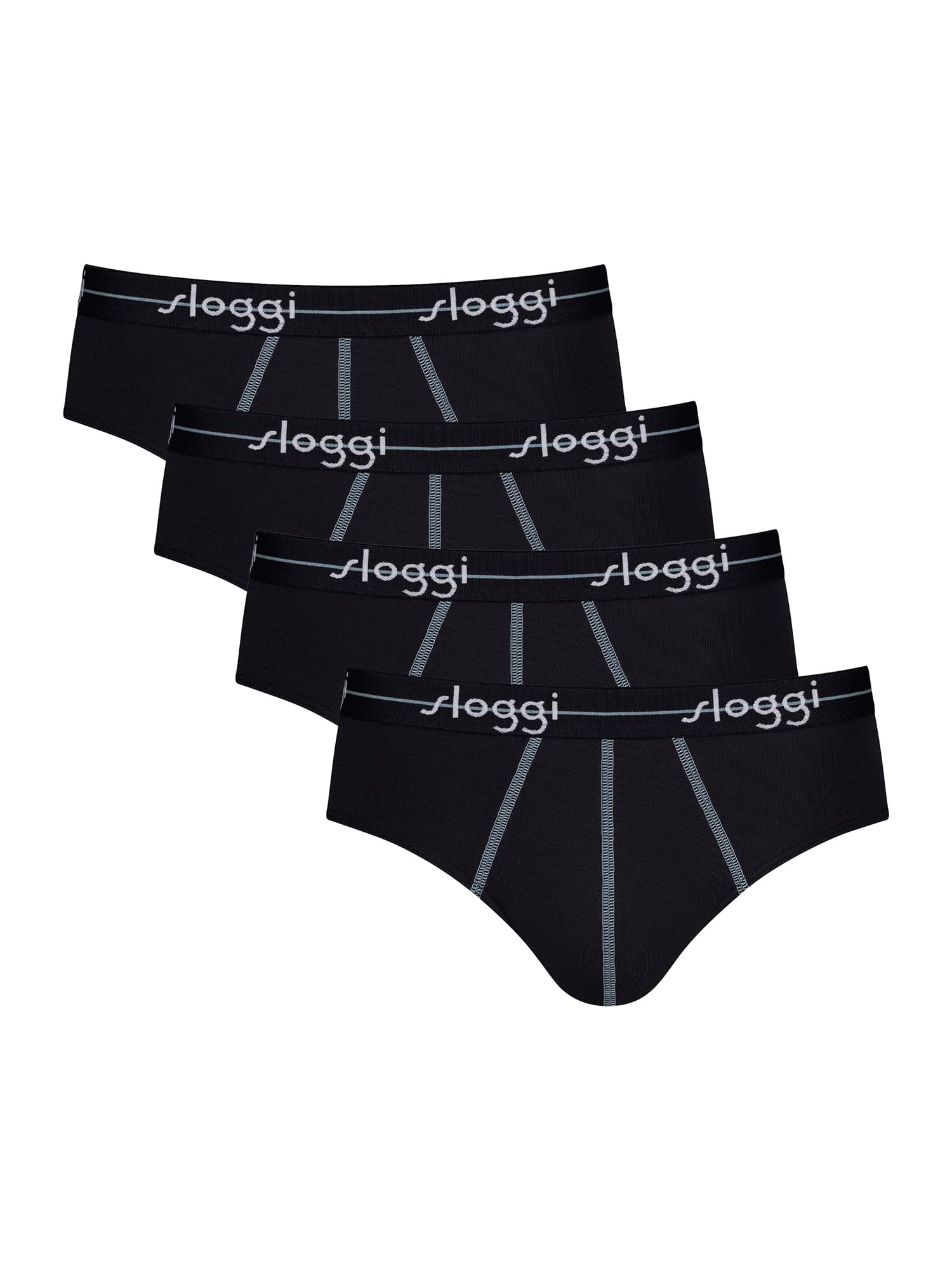 Sloggi Męskie slipy, 2, 4, 6, maxi, mini, midi, hipsterski, retro, wielopak, wygodna bielizna z bawełny dla mężczyzn