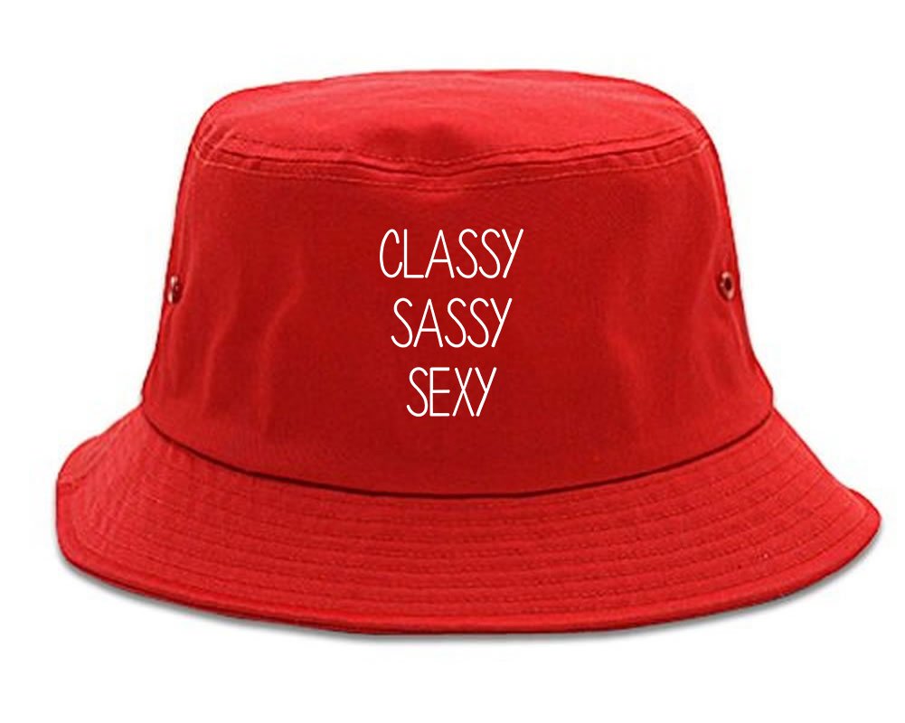 Classy Sassy Sexy Bucket Hat Red