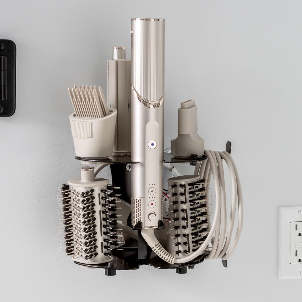 Soporte de accesorios para secador de pelo, compatible con Shark FlexStyle, organizador de baño montado en la pared o en la encimera para accesorios