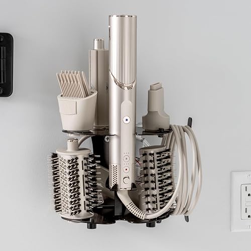 Soporte de accesorios para secador de pelo, compatible con Shark FlexStyle, organizador de baño montado en la pared o en la encimera para accesorios disponible en Yaxa Peru
