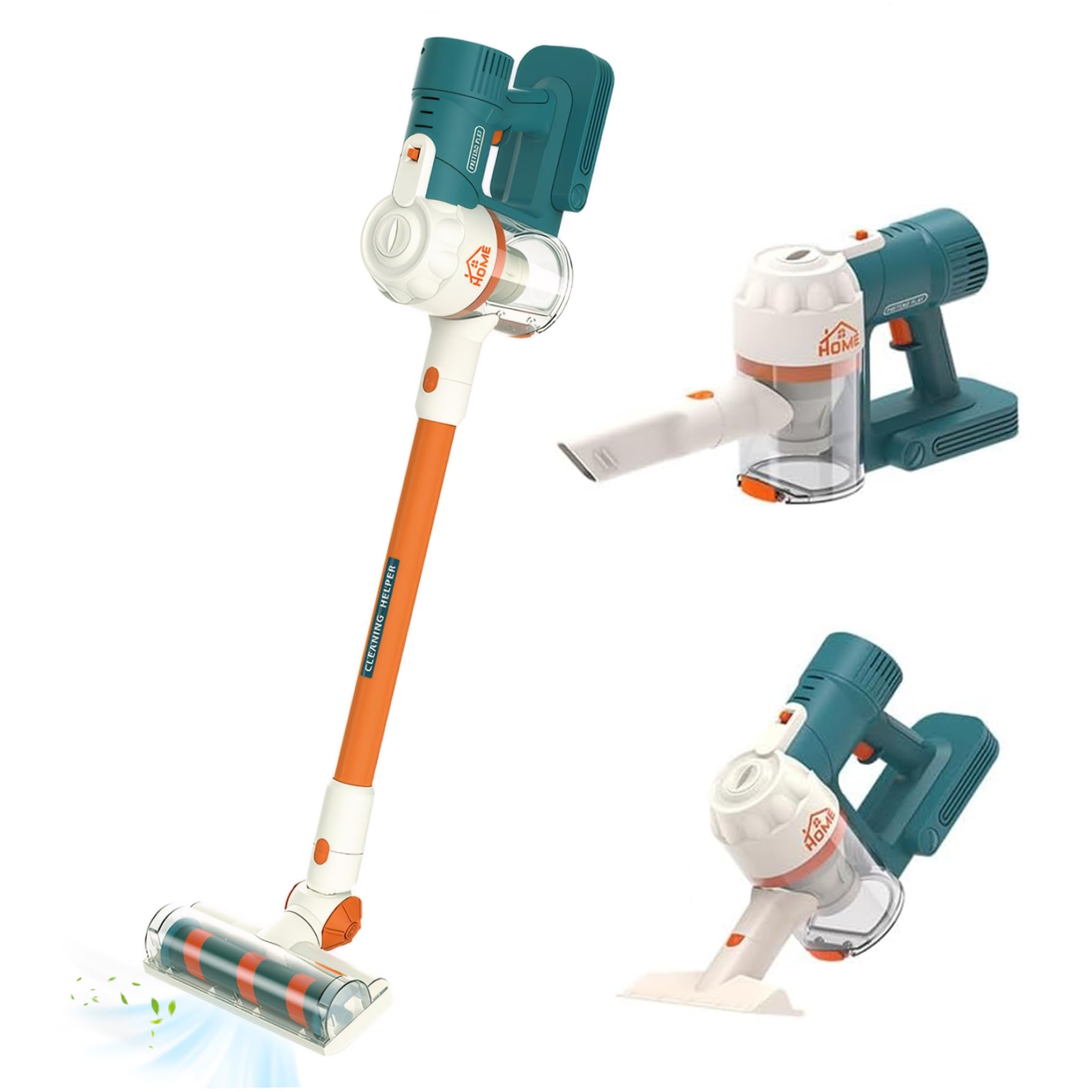 Aspirapolvere per bambini senza fili, da appendere al muro, a batteria, realistico, funzionante, interattivo, per creare un legame genitore-figlio, regalo per bambini, giocattolo aspirapolvere co