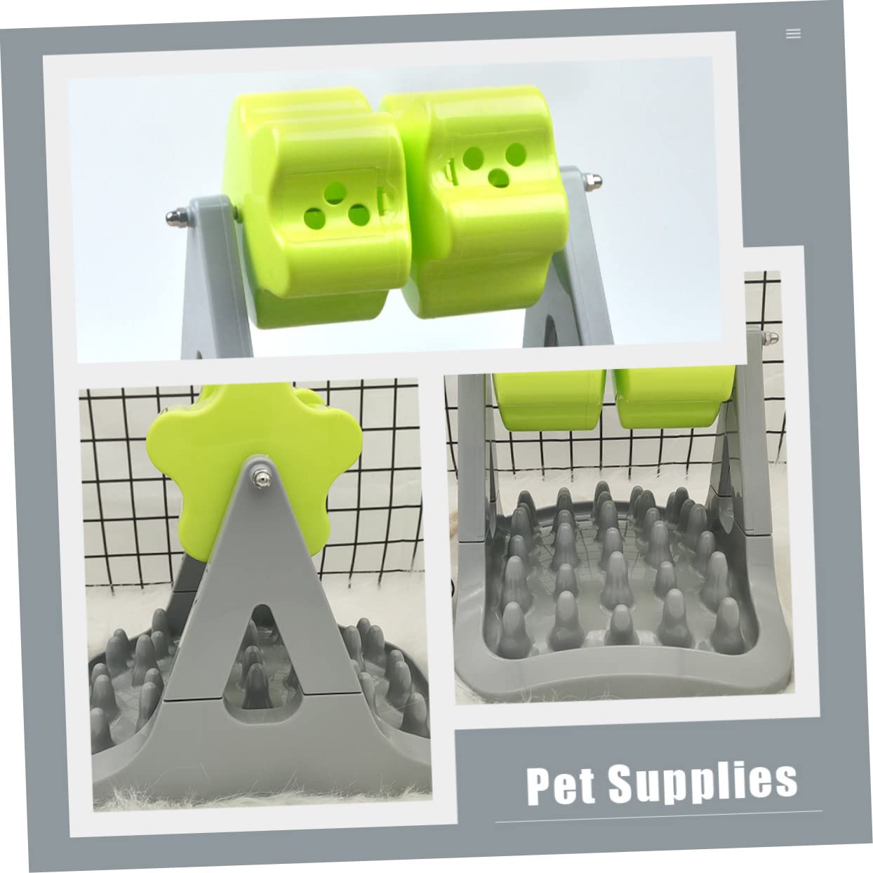 Dispenser Automatico Cibo Cani Rotante Verde in Abs 1 Pezzo | Design a Tamburo Anti-ingozzamento, Leggero e Facile da Pulire, per Addestramento e Uso Quotidiano