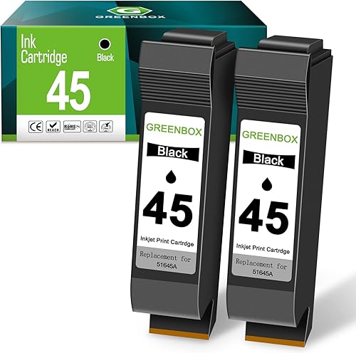 Miniatura 1 de GREENBOX Cartucho de tinta de alto rendimiento remanufacturado para HP 45 51645 51645A para copiadora a color 180 Deskjet 820Cse 830 850 870 890 930