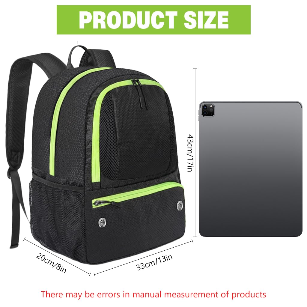 PROBEROS Soccer Bag, Football Backpack, Ball and Shoe Compartments