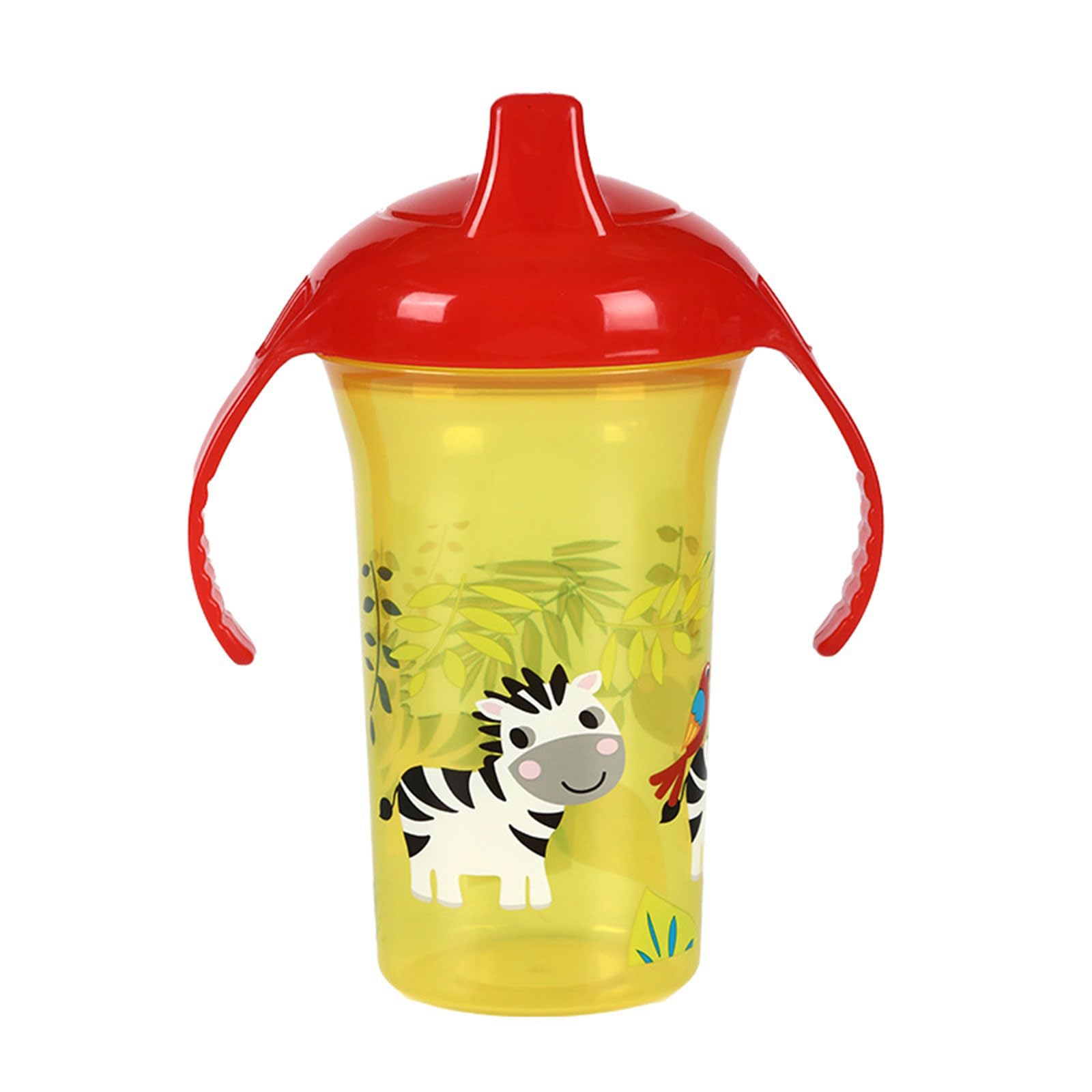 Xanorrg Infant Toddler Spill Proof Drinking Cup with Ergonomic Handle Lovely Baby Sip Cup 300ML Capacity for Daily Home Nonslip Water Bottle