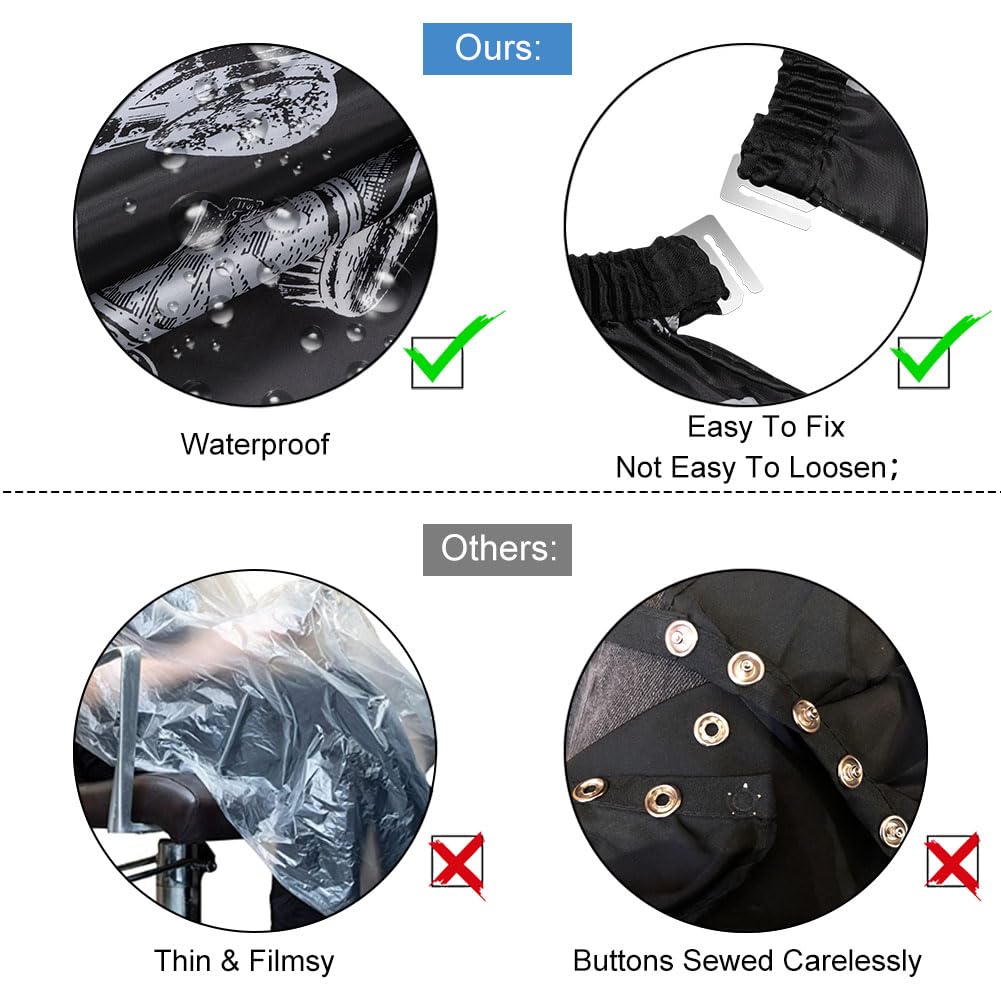 LOPHE Capas de Peluquería, Capa de Peluquería Negra, Impermeable Capa de Peluquería con Cepillo y Peineta, Capas de Barbero para Uso en Estudio y Hogar — view 5
