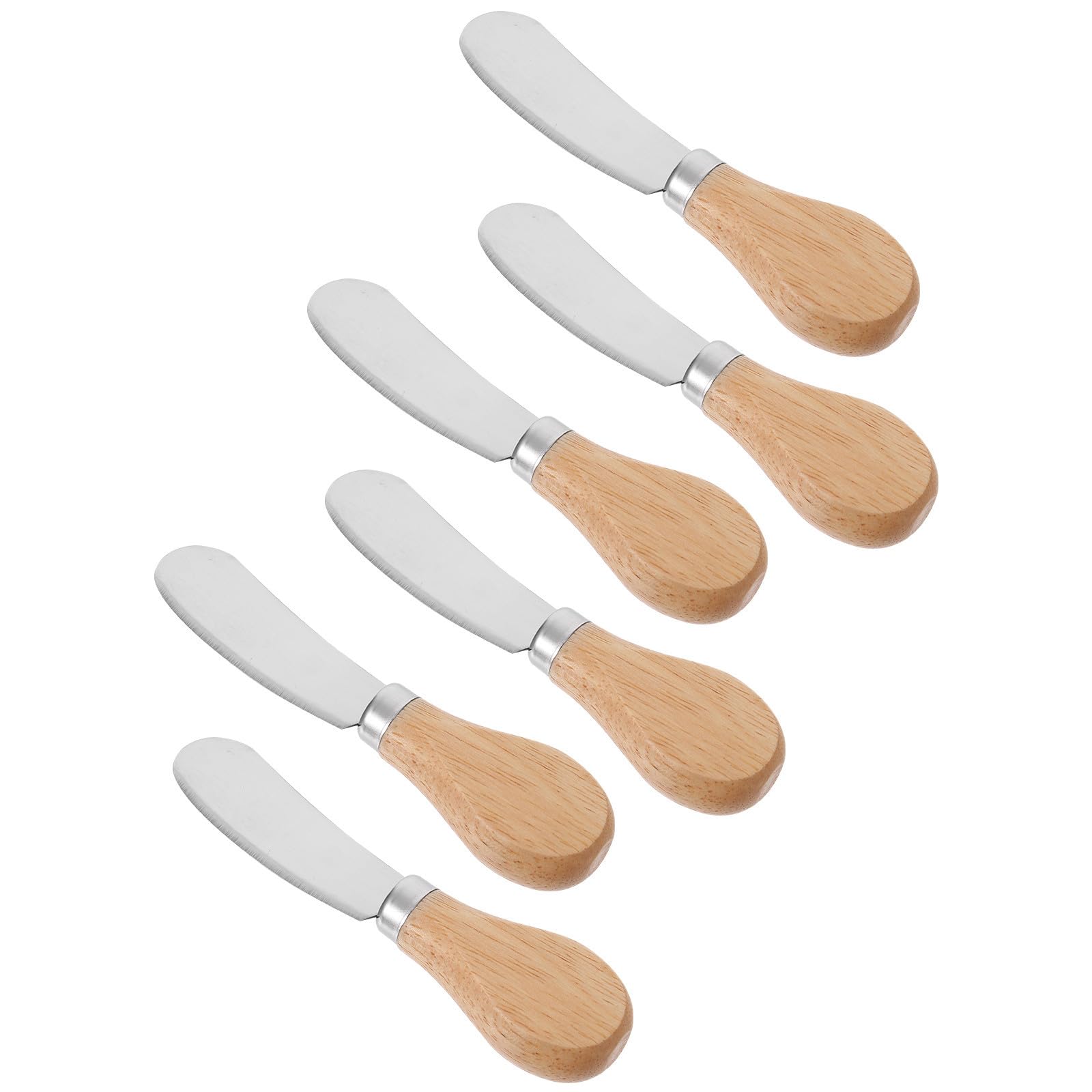 Cuchillos para cortar mantequilla en acero inoxidable y madera, untadores premium de queso