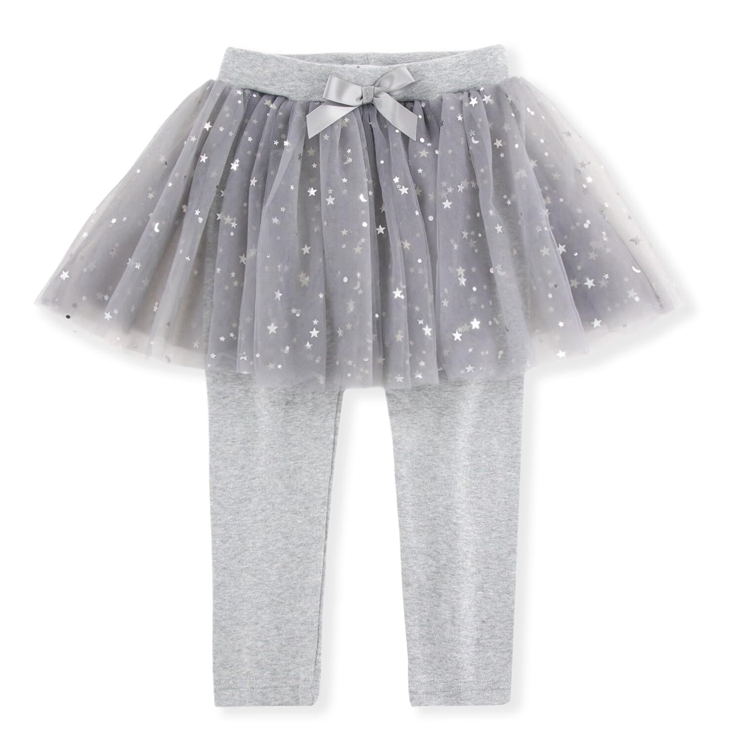 BINIDUCKLING Toddler &amp; Little Girls Glitter Tutu Skirt with Leggings 18 Months-6 Years