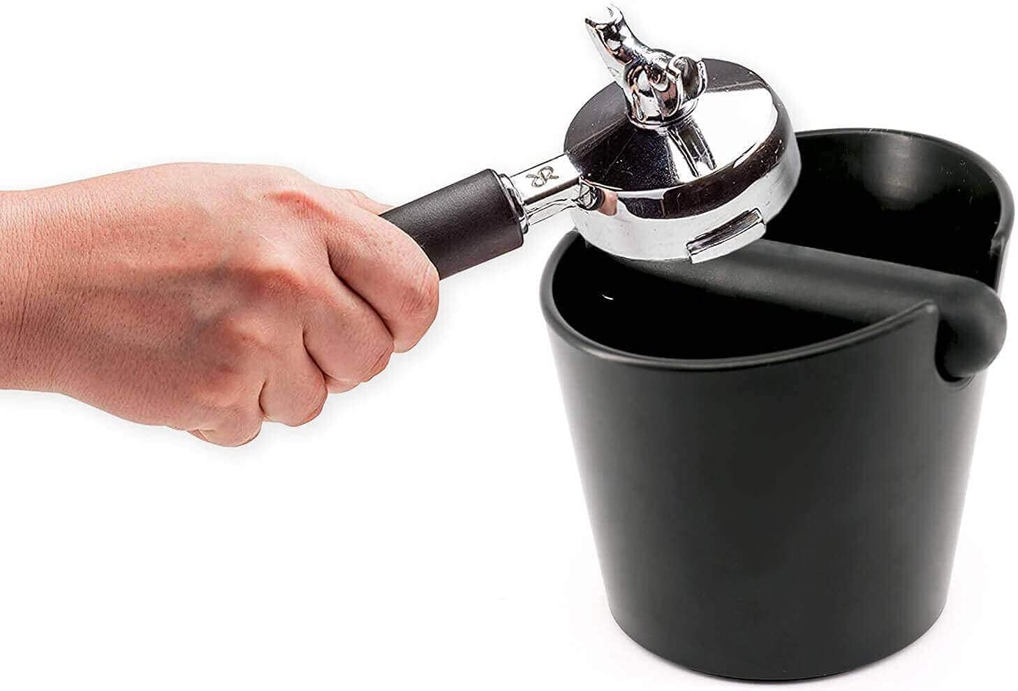 Afneembare Knock Box Knock Box Van Roestvrij Staal – Handige Koffiedikhouder Voor Je Espresso Apparaat Afneembare Klopstaaf Rubber Demping