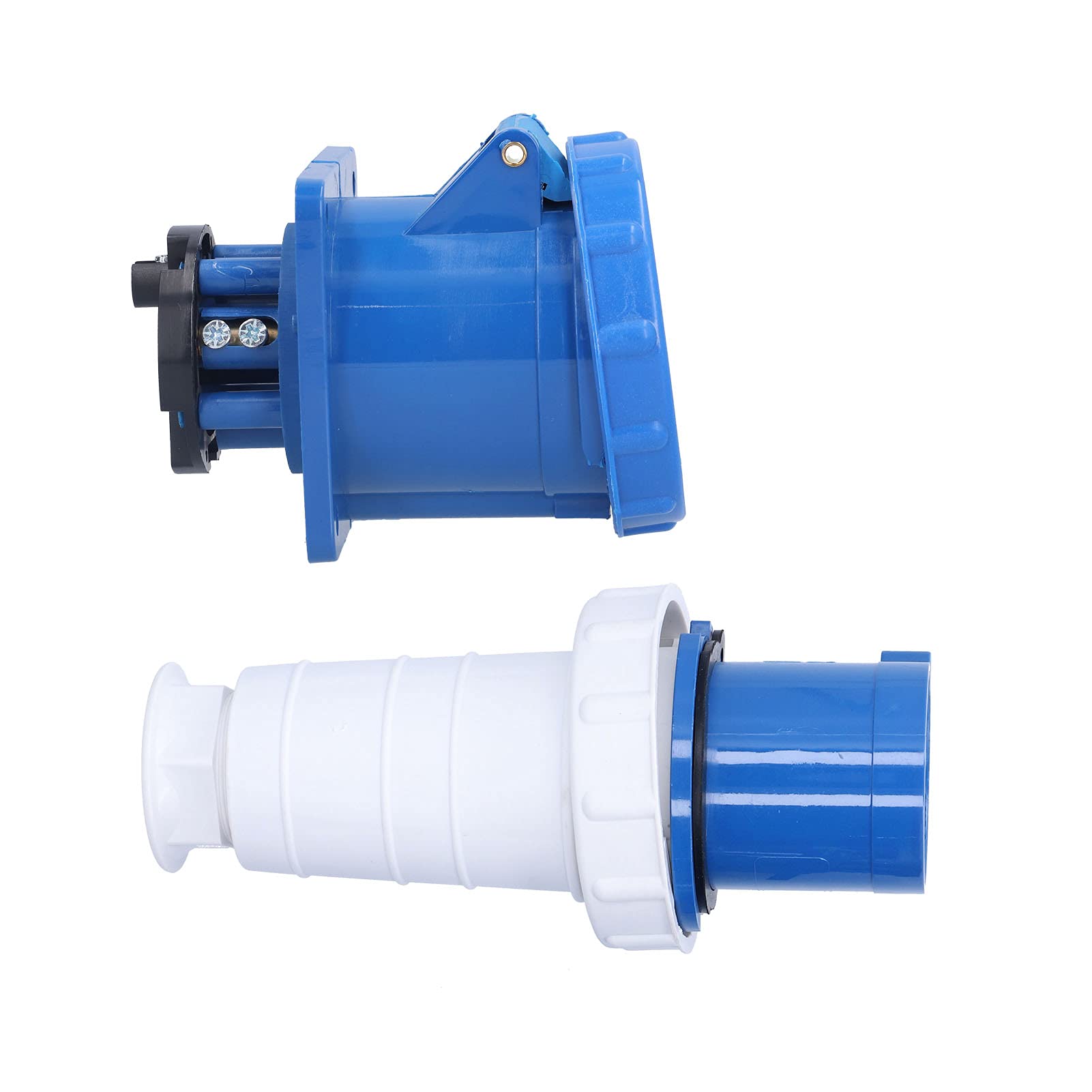 Juego De Enchufes Ocultos De Enchufe Industrial A Prueba De Agua IP67, Enchufe De Conector De Alimentación De 220-250V 63A,Enchufe Industrial De Carcasa Aislamiento PA66,Para Campamentos Al Aire Libre