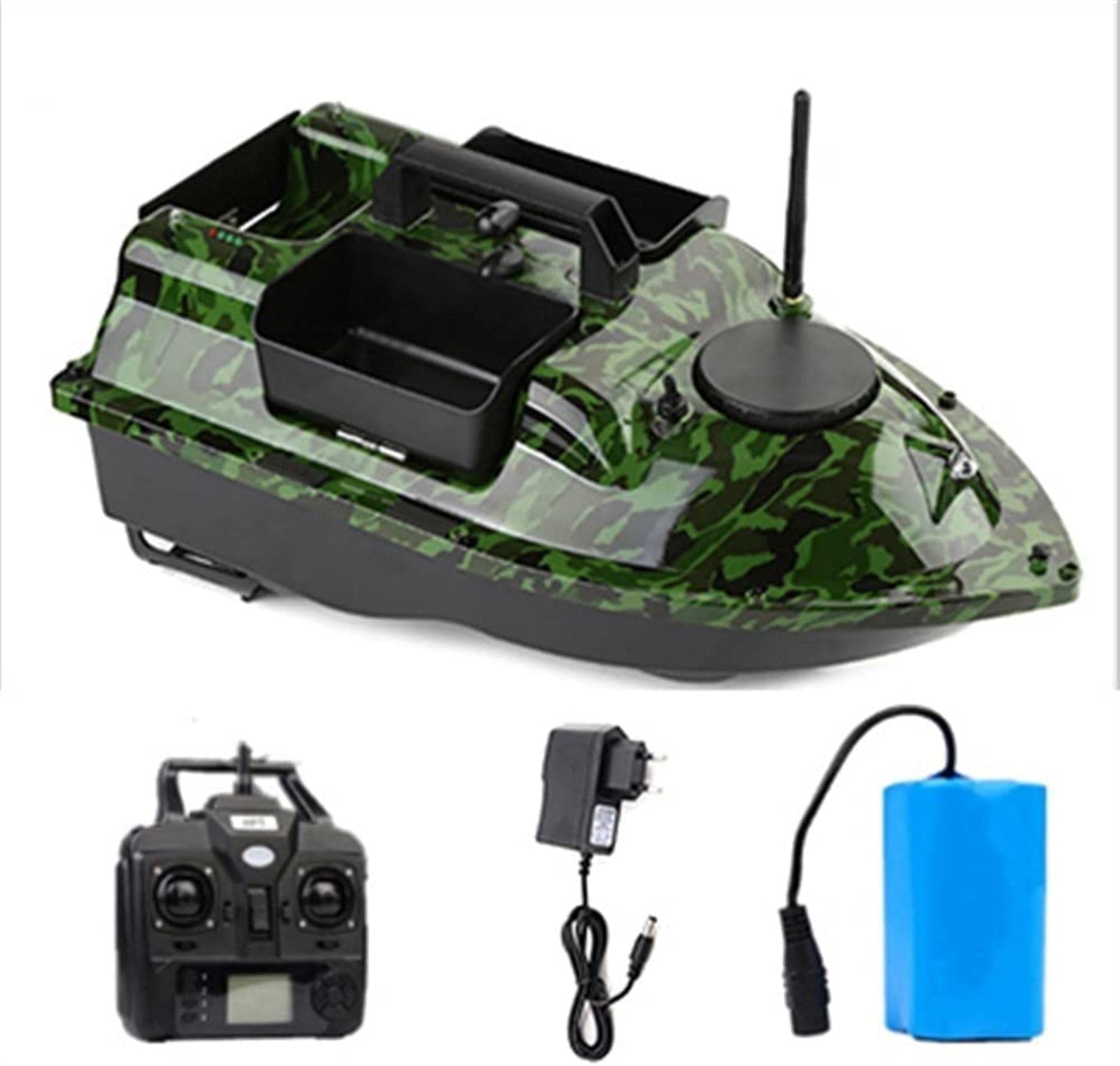 Nuovo GPS Intelligente RC Barca da Pesca Crociera GPS Posizionamento 500m Controllo Indipendente 3 Imbuto One Key Return LCD Schermo RC Bait Boat
