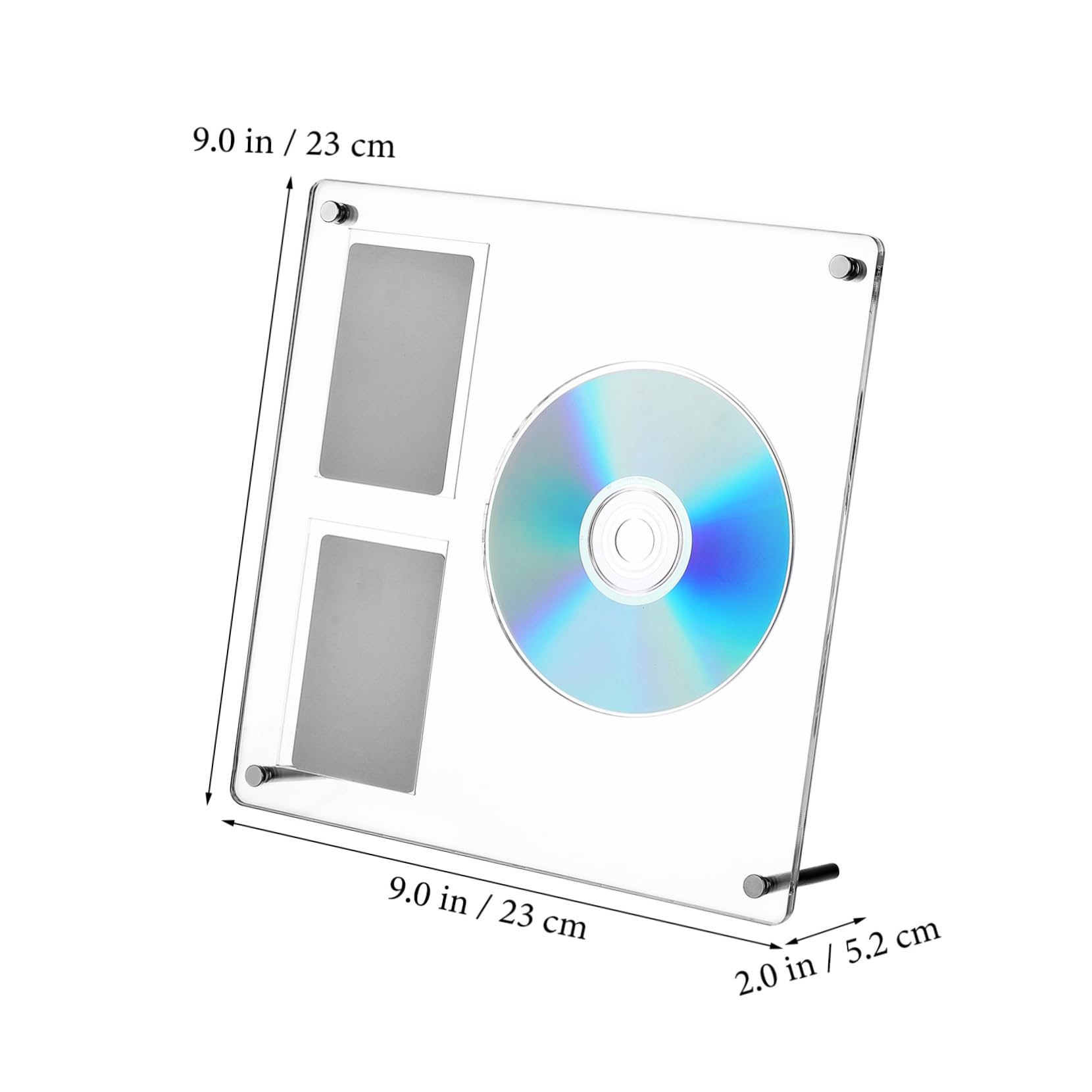 Happyyami Acrylic Cd Stand Racks Decorative Cd Frame Display Holder Space Efficient Sturdy Construction