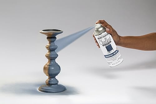 Miniatura 6 de Rust-Oleum 302598-6PK - Pintura a la tiza en aerosol ultramate de 12 onzas (paquete de 6), color azul costero