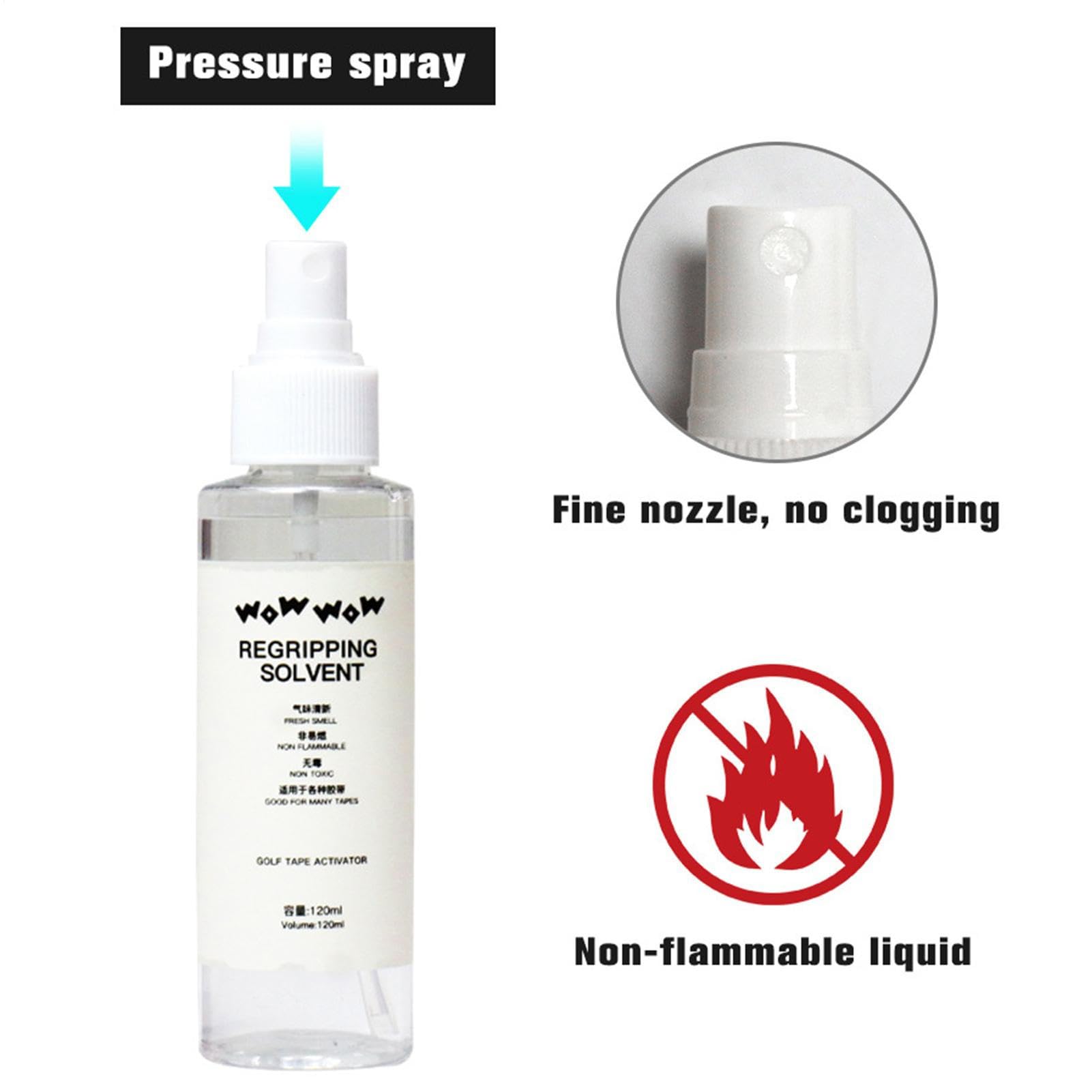 Golf Grip Solvent, 120 ml Golf Club Regripping Solvent Solution, Professional Repair Solution for Easy Repping and Grip Repair