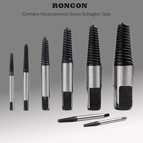 Miniatura 2 de Juego de extractor de pernos de tornillo dañado, 8 piezas, extractor de tornillo pelado, kit de extractores de pernos rotos de extracción fácil de
