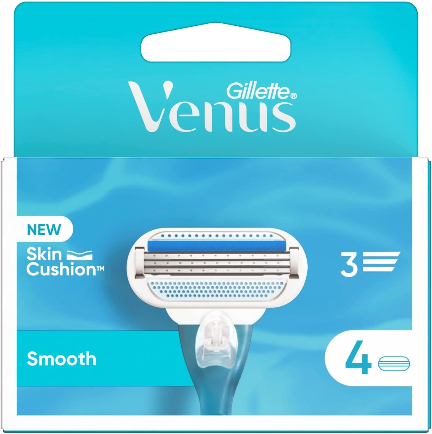 Gillette Venus Smooth Razor Blade Refills, 4 each