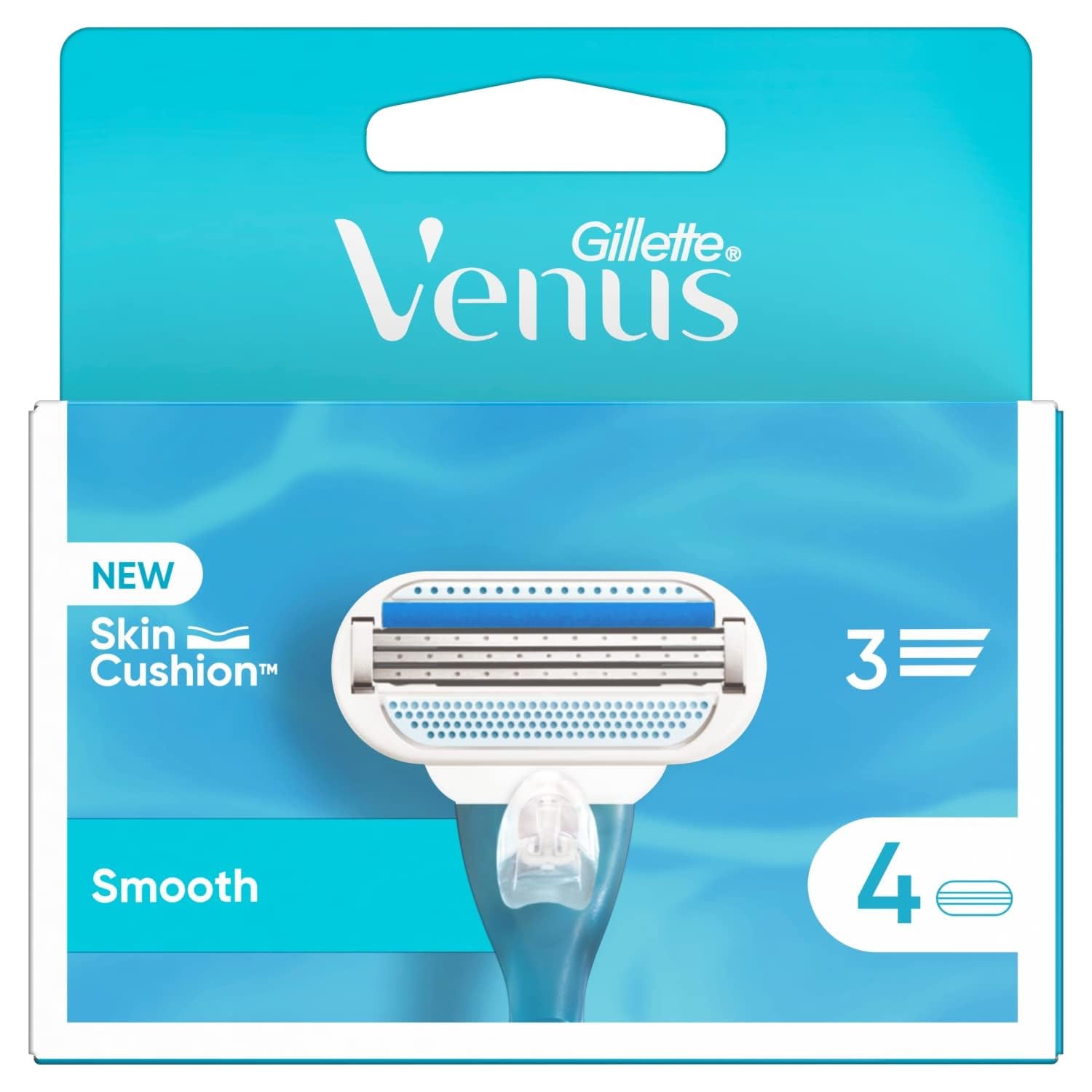 Gillette Venus Smooth Razor Blade Refills 4 each