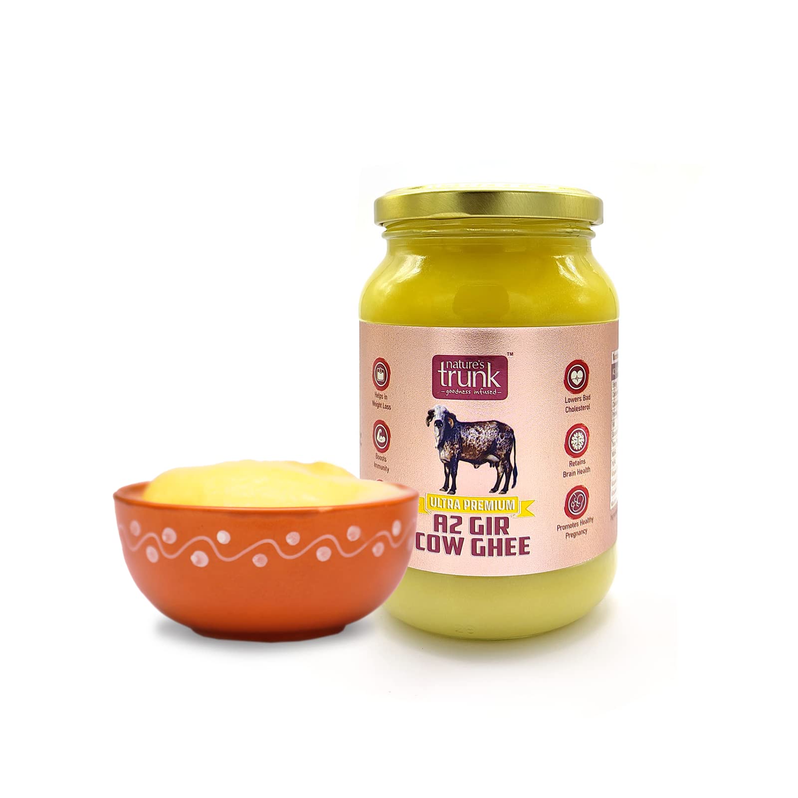 Natures Trunk A2 Desi Gir Cow Ghee (250Gm) | Pure Grassfed Ghee From Our Own Goshala | Vedic Bilona Method - Glass Bottle - Nabl Lab Tested (B0BGPPBBLR) Amazon Price History, Amazon Price Tracker