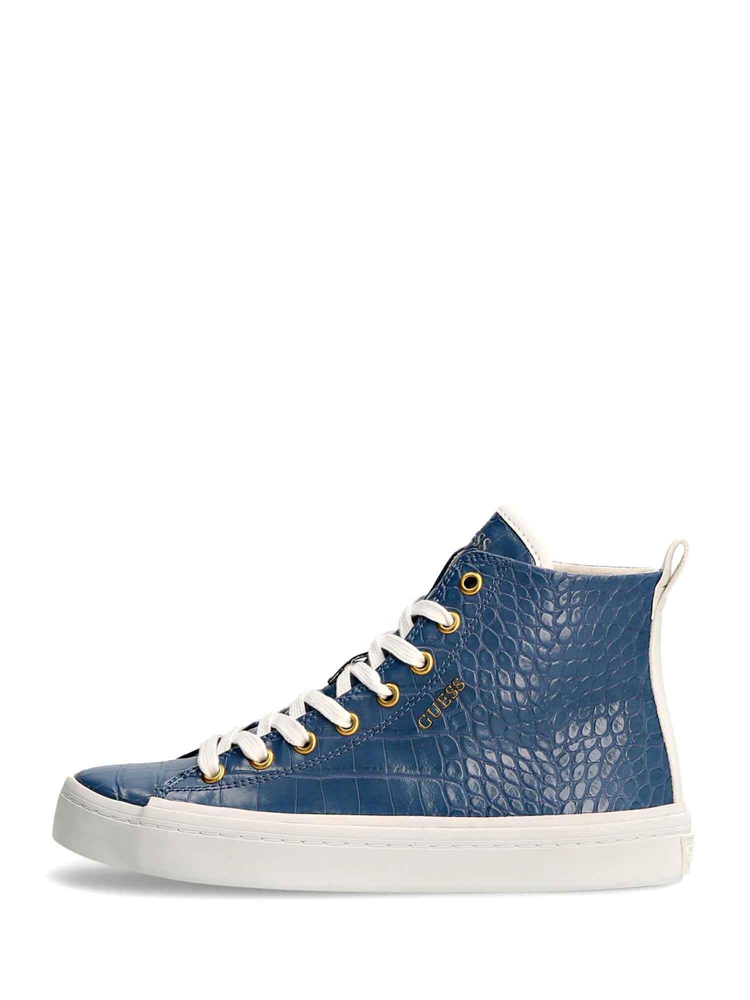 GUESS FL5ELGPEL12 - Zapatillas deportivas para mujer, de piel sintética, color azul