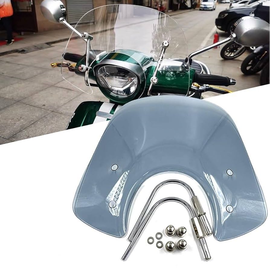Vespa ベスパ　ウインドスクリーン　シールド　風よけ Vespa ベスパ 風防 スクリーン 215x425mm PX P 黒 ブラック