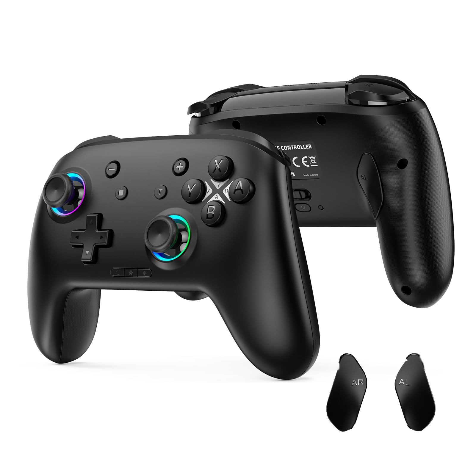 Switch 2用コントローラー AriKroii スイッチ2用コントローラ ー for switch 2 プロコン TURBO連射機能 マクロ機能 背面ボタン付き Bluetooth5.0 無線接続 6軸ジャイロセンサー 10時間連続使用 10色RGBライト プロコン Switch2用/1代/Lite/OLED/Android/IOS/PCにも対応