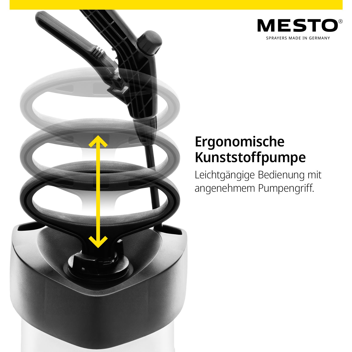 MESTO Flori Organic Pulvérisateur à pression 5 l avec tube d'extension MESTO de 45 cm | Pulvérisateur 3 bar | Vaporisateur de jardin | Vaporisateur à pompe pour la protection des plantes à acide