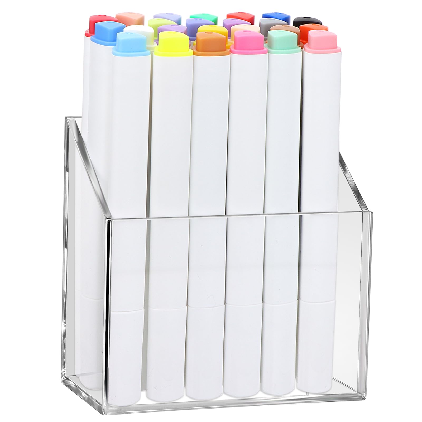 YXSJAS Clear Acrylic Magnetic Pen Holder Magnetic Dry Erase Marker Holder for Fridge & Whiteboard Whiteboard Pen Holder Organizer with Strong Anisotropic Magnet for Home Office Locker
