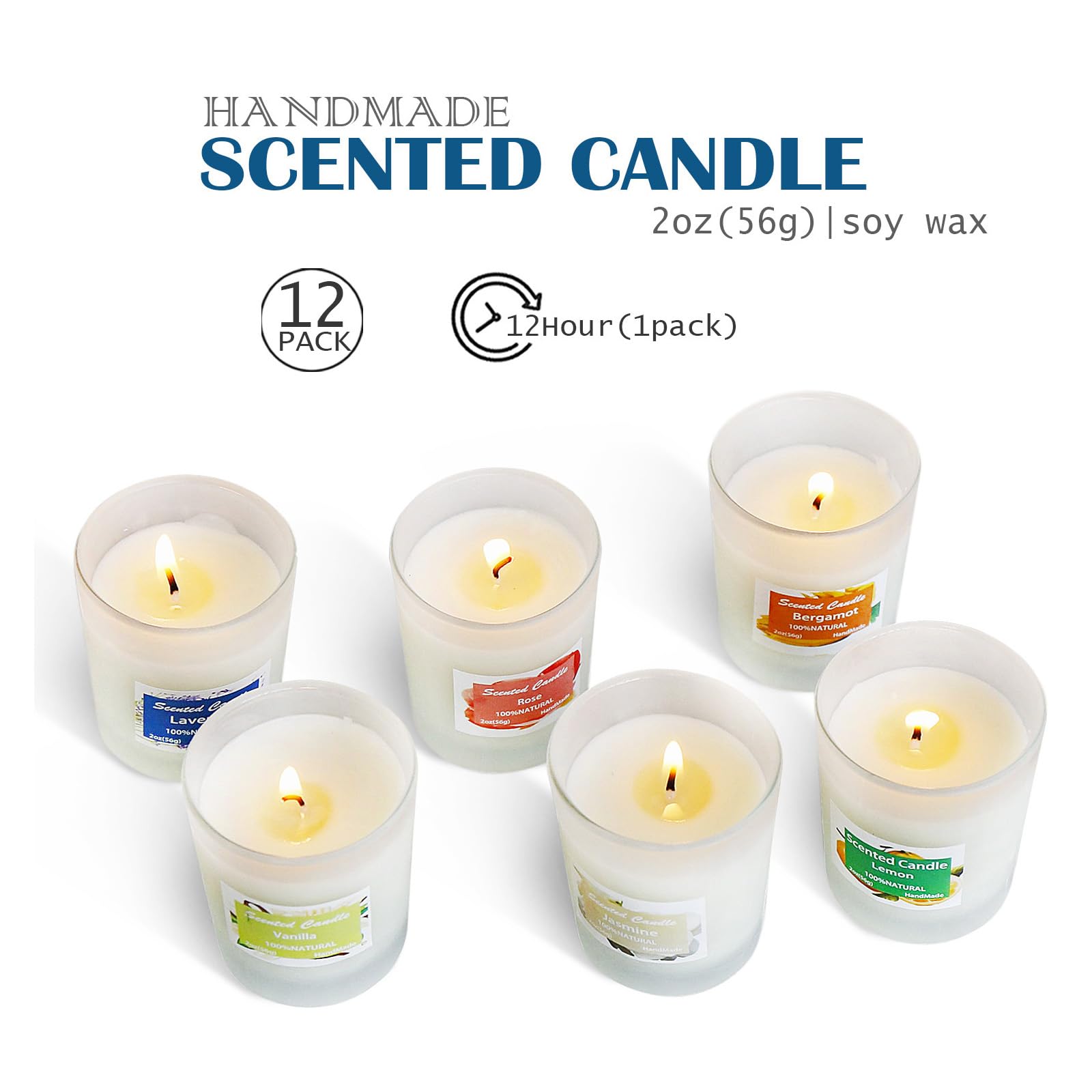 Set regalo profumato di compleanno per la casa, aromaterapie profumate a lunga durata, cere di soia con candela, 12 pezzi, set regalo profumato per aromaterapia da donna