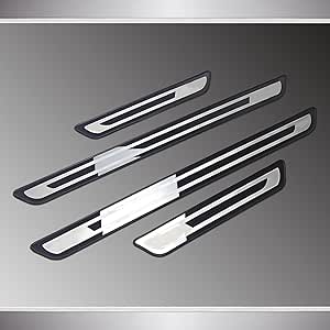 MONTERO]4PCS Car Door Sill Strip Anti Scratch Side Door Step Carbon - View #6