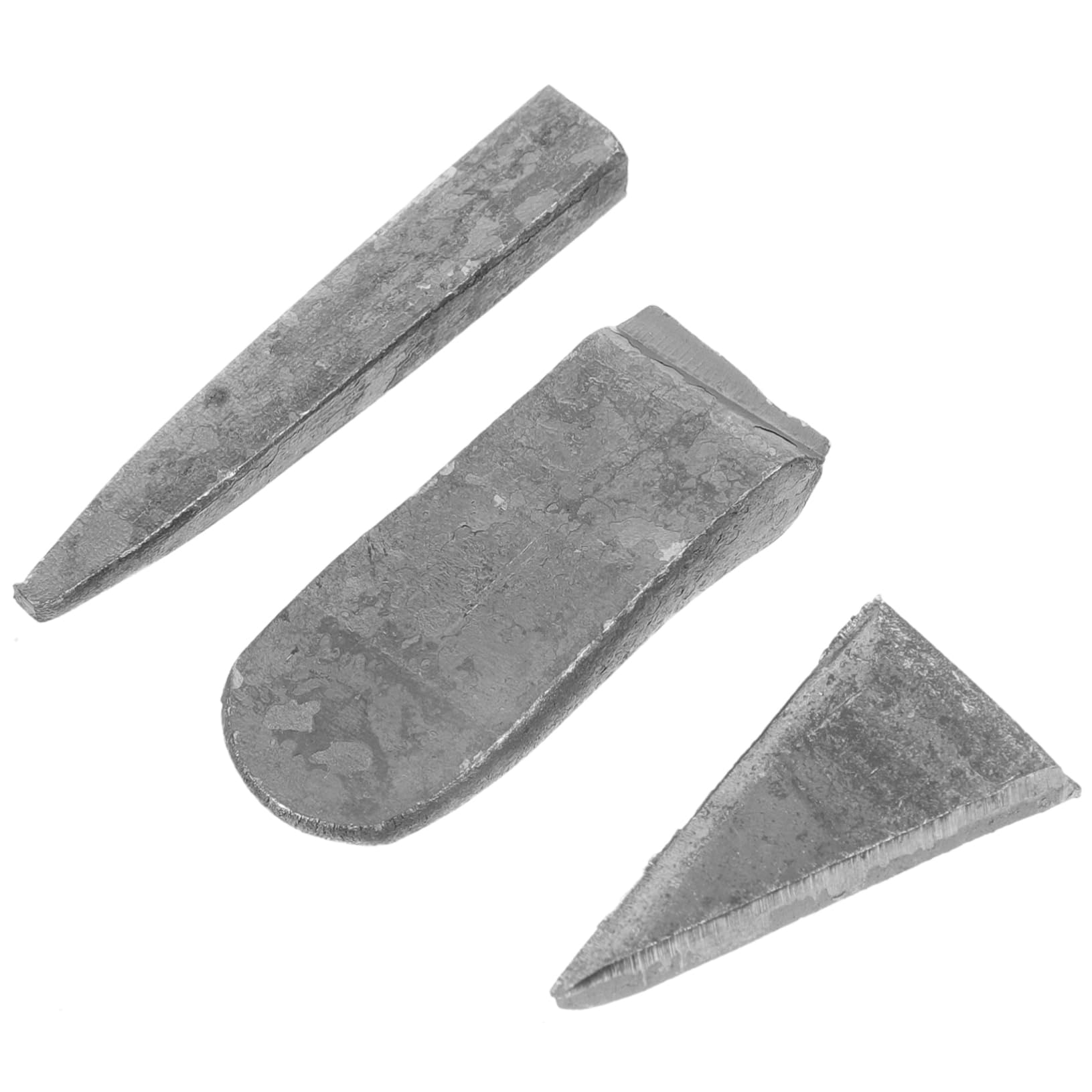 BCOATH 3pcs Iron Axe Handle Splitting Wedges Small Lightweight Tapered Metal Wedges for Hammer Installation Accessories