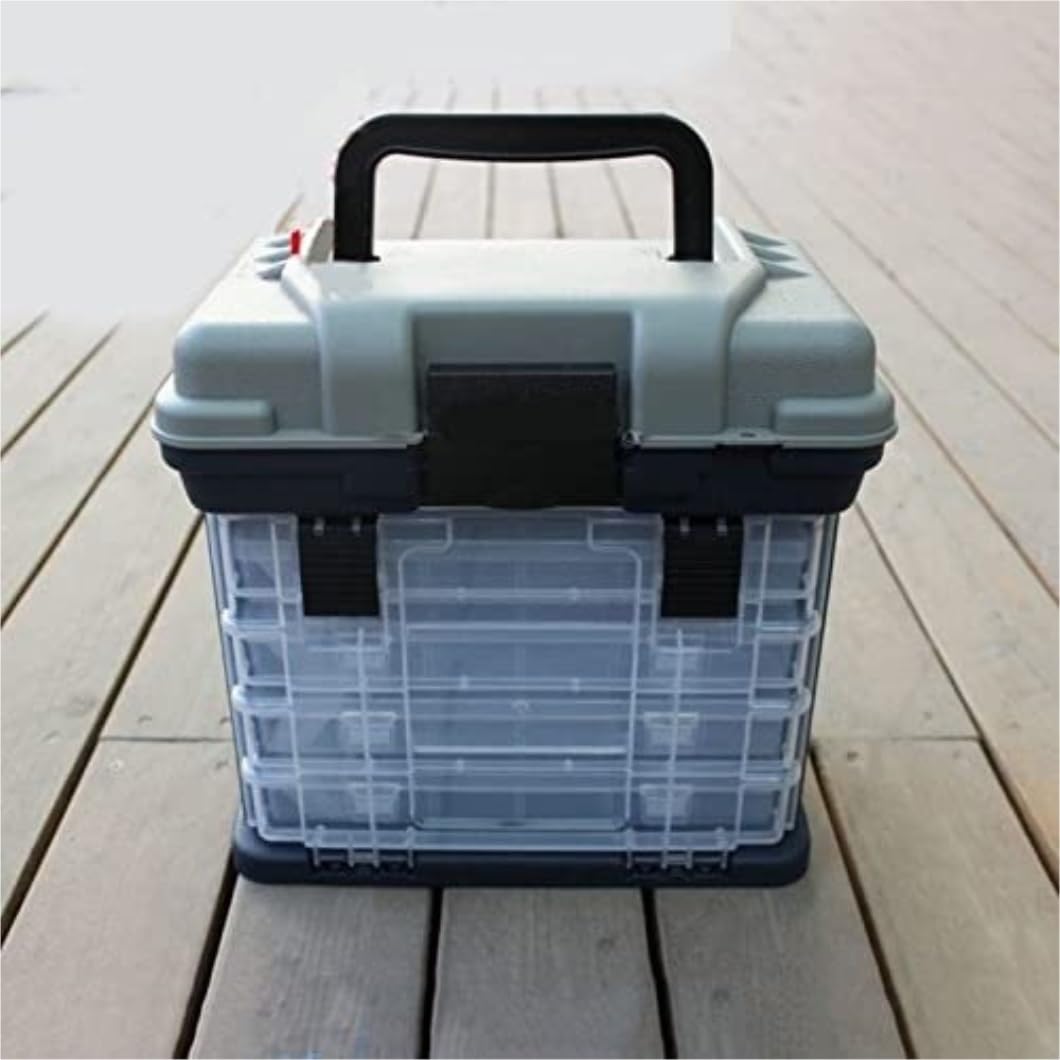 Cassetta Da Pesca Organizzatore Scatola Portautensili Da Pesca Contenitore Multistrato Scatola Con Manico In Plastica Esche Da Pesca Ami Da Pesca Custodia Di Stoccaggio Valigetta Da Pesca Multifunzion