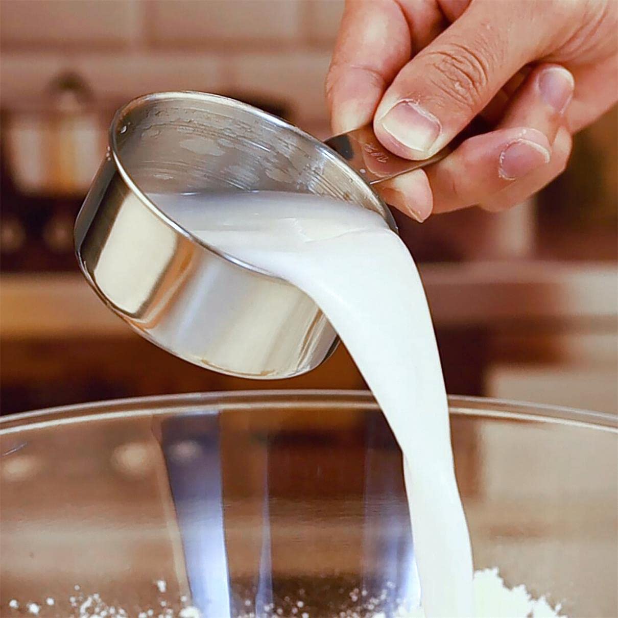 FERRGIA Messbecher & Messlöffel Set 13-teilig - Edelstahl Küchenmesswerkzeug