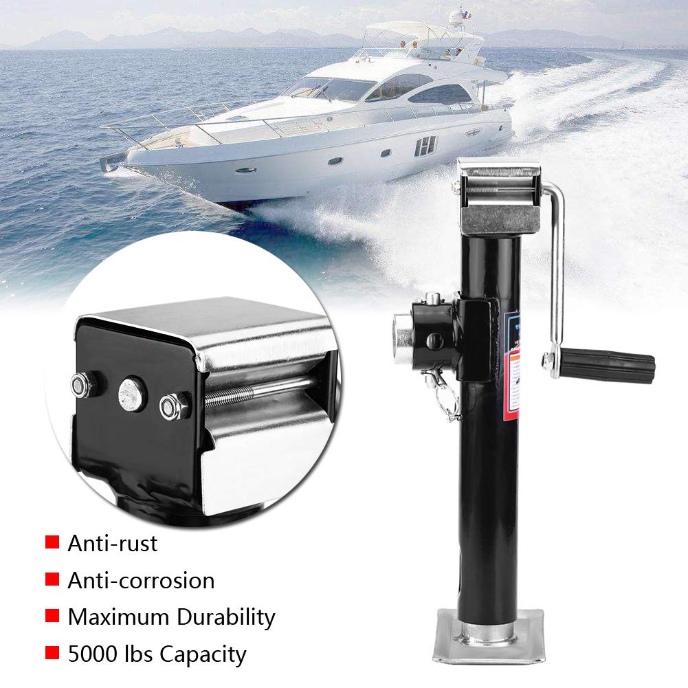 5000 lbs Yacht Trailer Parts Jack Wheel, Heavy Duty Metal Stand, Easy to Install and Use, Fit for Boats,Campers and Trailers