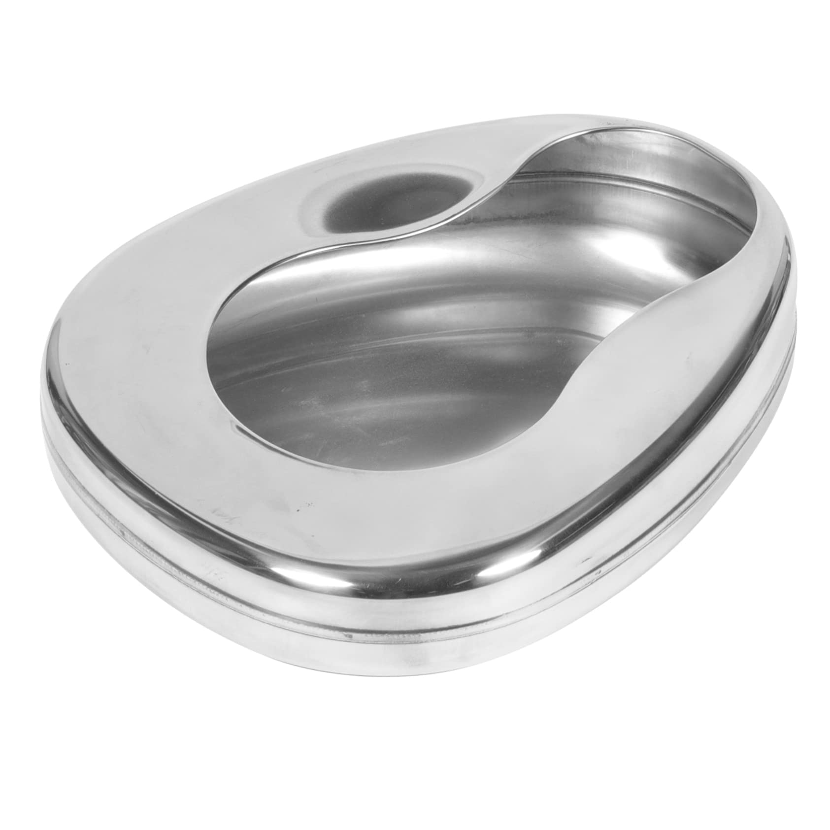 Padella da Letto in Acciaio Inox Argento per Anziani | Design Liscio Anti-spruzzi, Uso Domestico, Indicata per Donne in Gravidanza e Persone Allettate