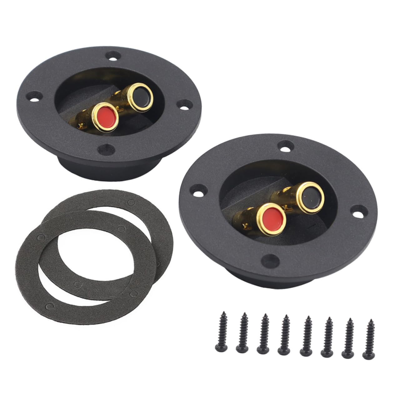 DOITOOL 2pcs Audio Junction Box Bass Box Connectors Subwoofer Wire Connectors for Speaker Cable DIY Speaker System