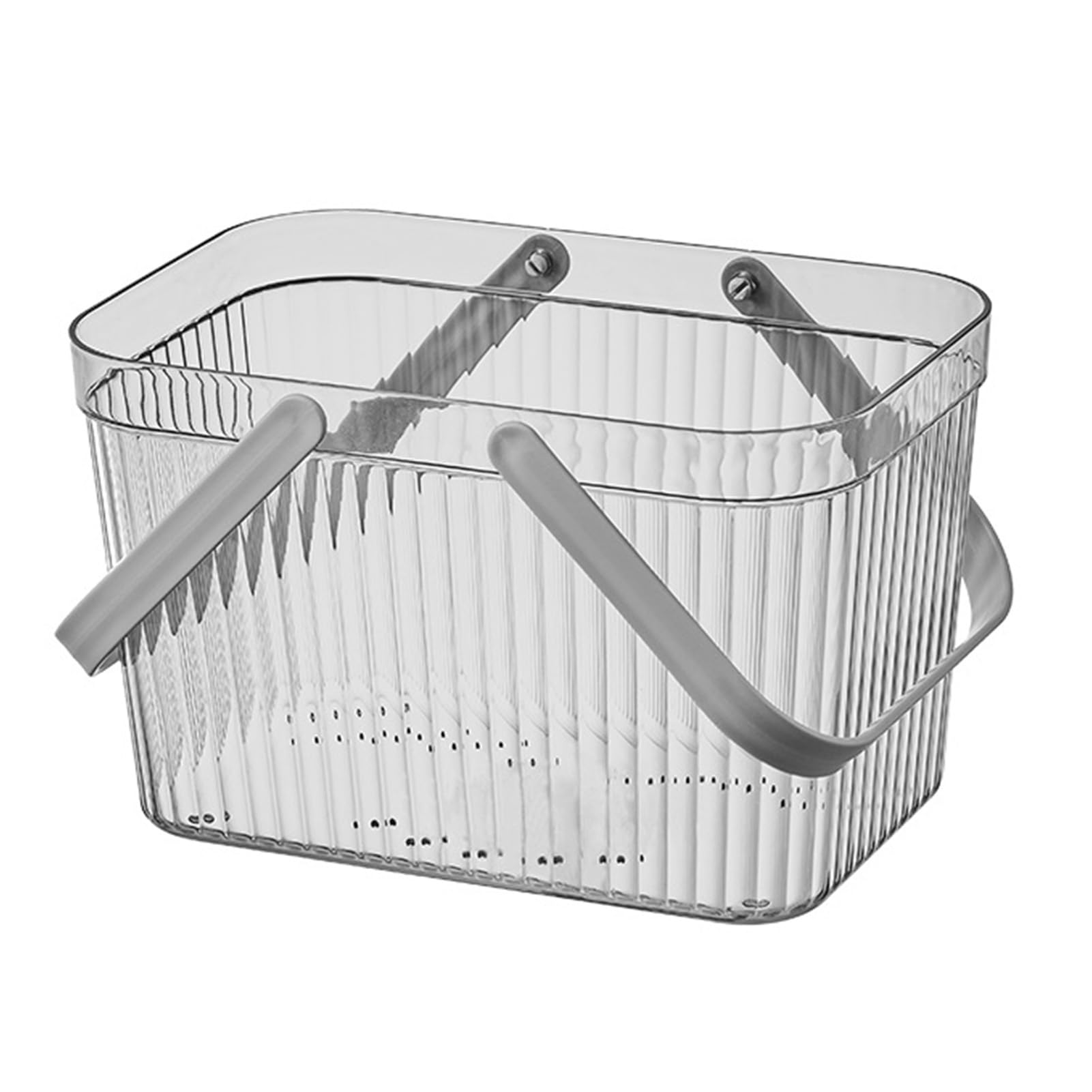 Kukyller Plastic Storage Basket with Handle Portable Shower Caddy Tote Organizer Basket Bin for Bathroom 01 02 03
