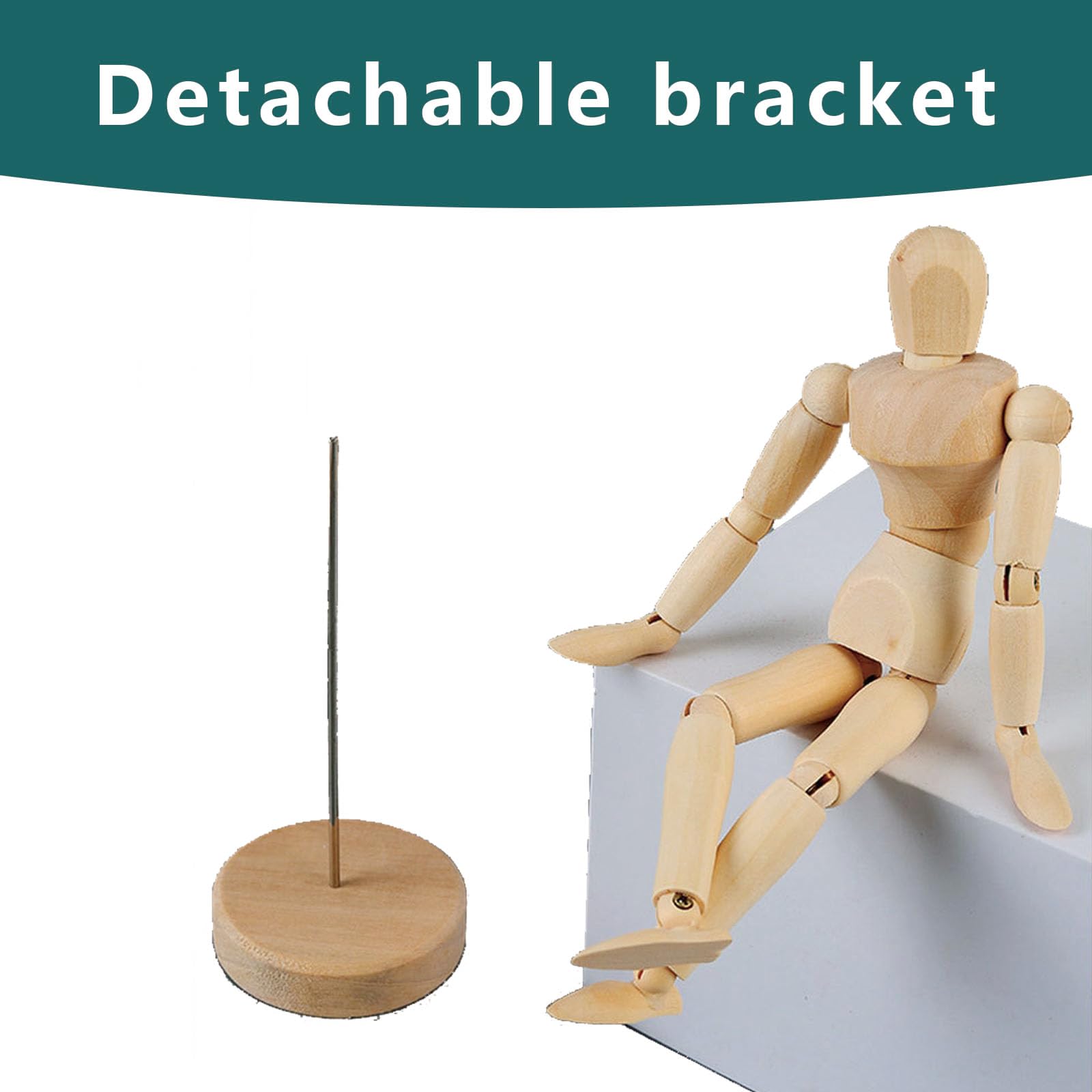 Lot De 6 Mannequins D’artiste En Bois Articulés – Modèles Posables Pour Dessin, Peinture, Référence