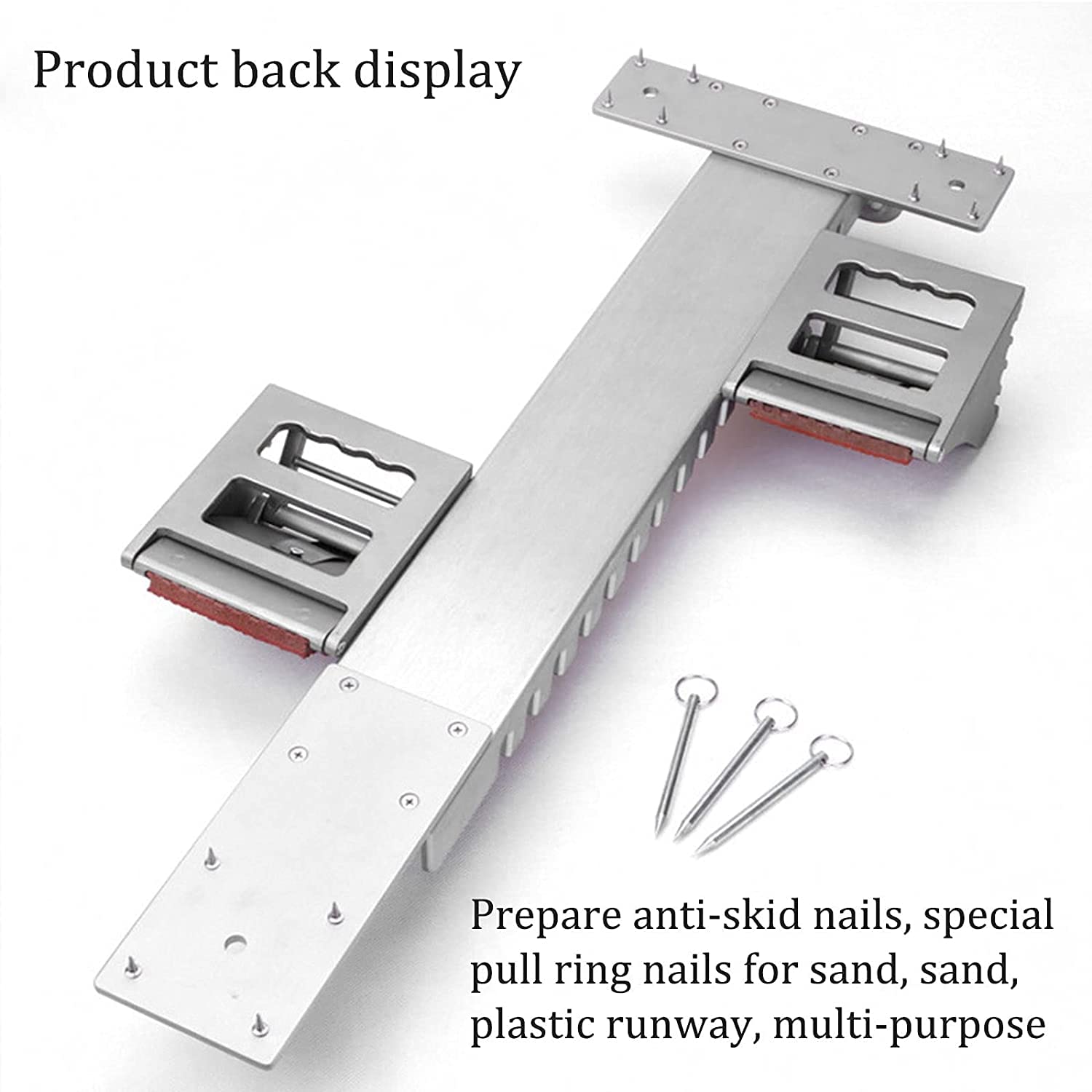 Bloque de Salida para Atletismo, Pista y Campo. Dispositivo de Salida con Pedal Ajustable de Goma. Medidas: 70 x 15 x 5 cm (27,56 x 5,91 x 1,97 Pulgadas). para competiciones escola