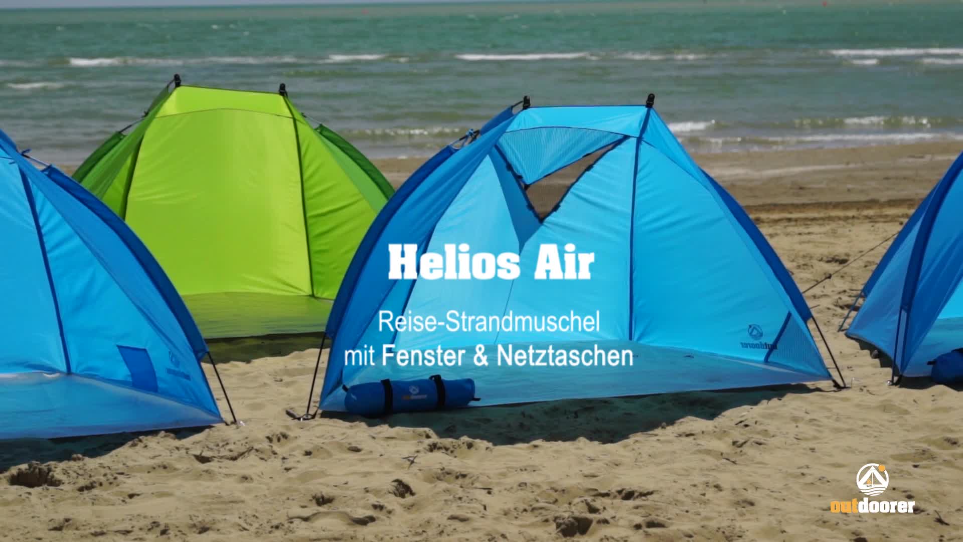 Helios Air Strandtent, Met Uv-bescherming, 80 En Afsluitbaar Raam Strandtent Voor Op Reis Blauw Helios Air Strandtent, Met Uv-bescherming, 80 En Afsluitbaar Raam Strandtent Voor Op Reis Blauw