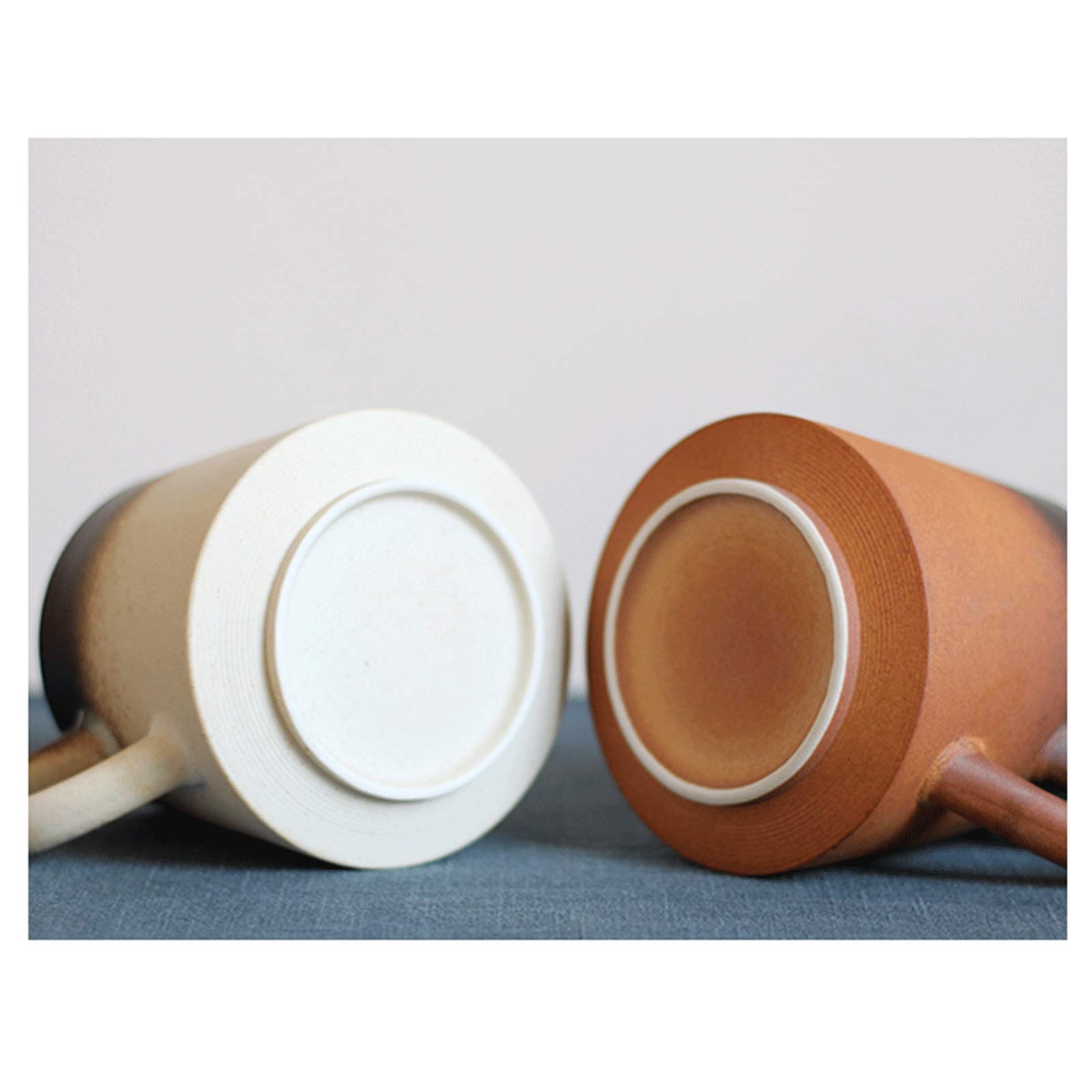 Tasse Becher Retro Keramik Teetasse Persönlichkeit Gefrorene Paar Kaffeetasse Büro Einfache Kreative Becher mit Deckel Löffel Hochtemperatur Trinkbecher Kaffeetassen (Color : C)