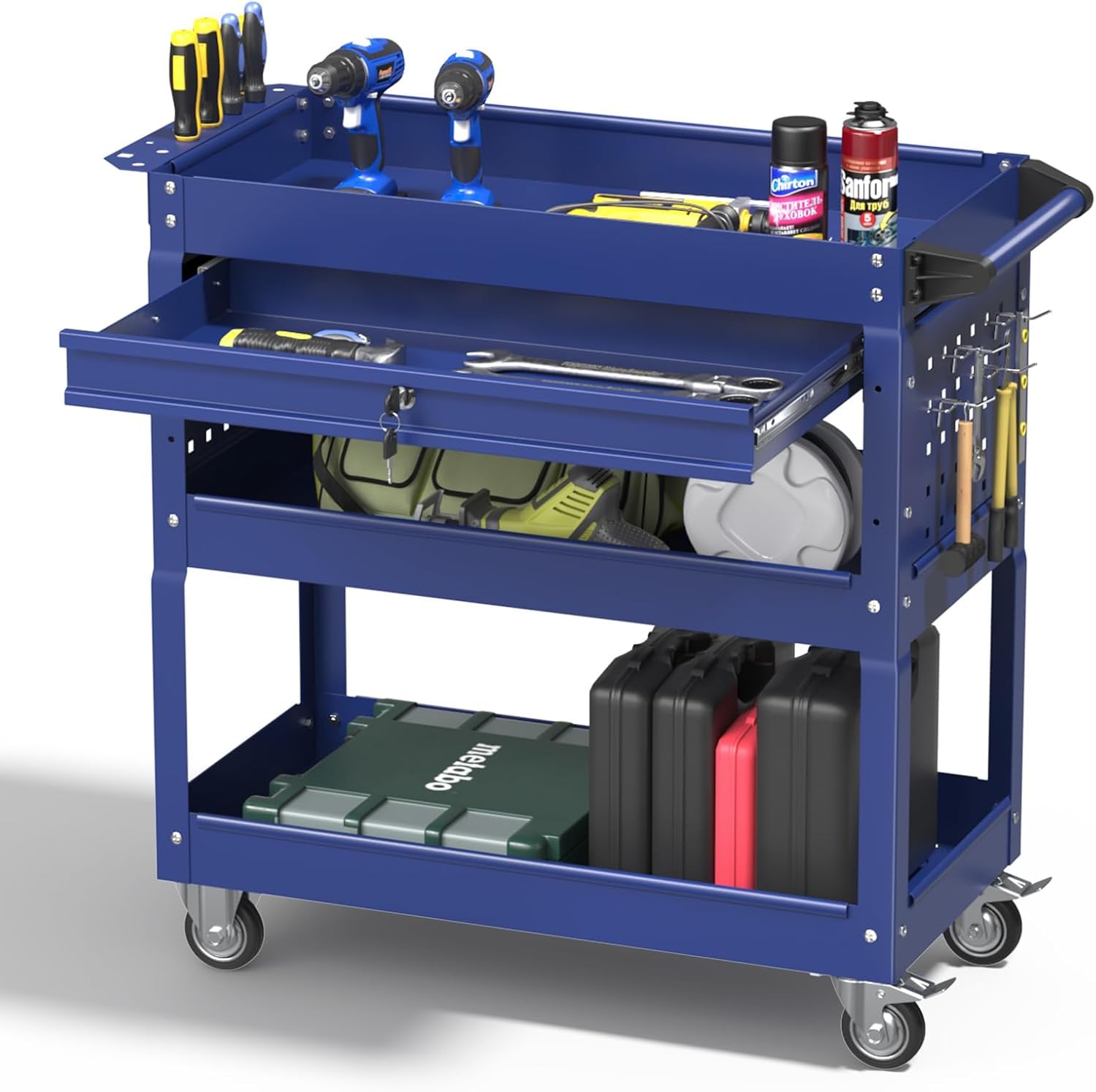 Utility Box Wire Rack Torin Tool Cart Red GSTANDARD APTB311R Rolling Tool Cart With Drawer ...