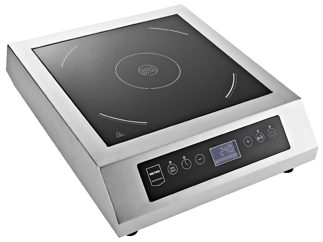 METRO Professional placa de inducción, acero inoxidable, 39 x 49.5 x 13.3 cm, 3500W