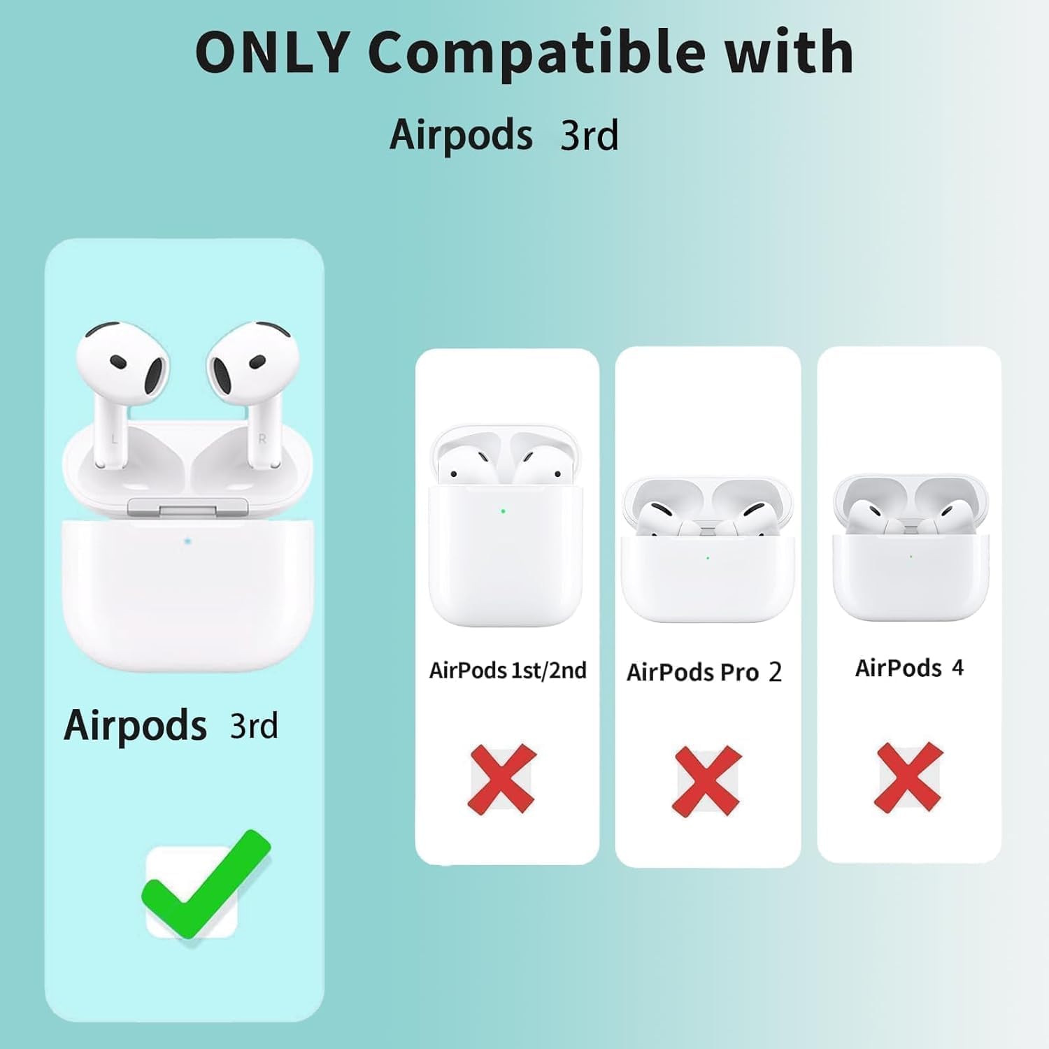 غطاء حماية لسماعات ايربودز برو 3: جراب حماية من السيليكون النا... - view 2