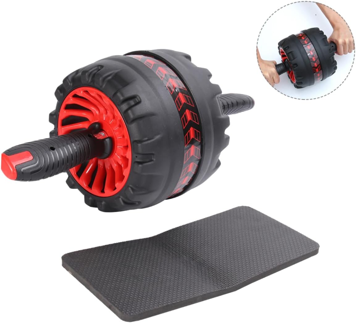 Ab Workout Wheel Abdominal Exercise Roller for Fitness Abdomen Training Roller Mute Steel Rubber Thicken Wheel