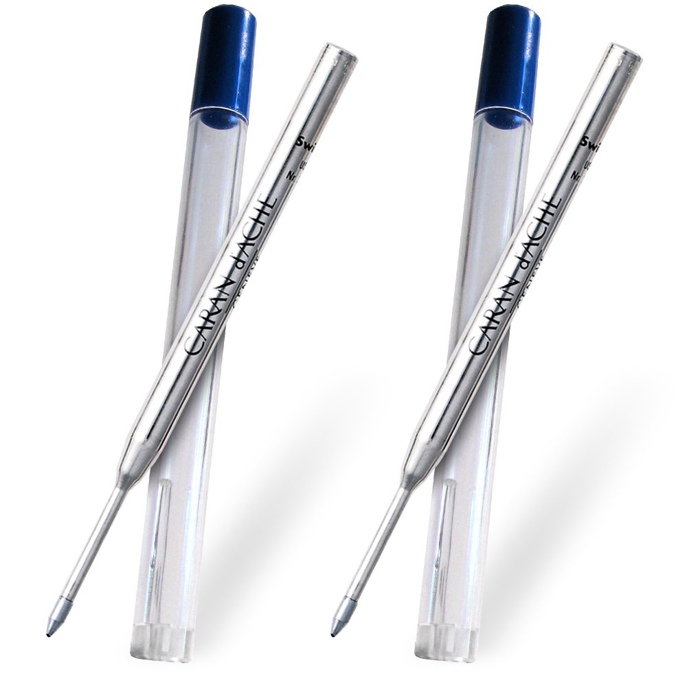Caran D'ache GOLIATH Ballpoint Ball Pen Refill BLUE BROAD (Pack of 2)- 8422.26