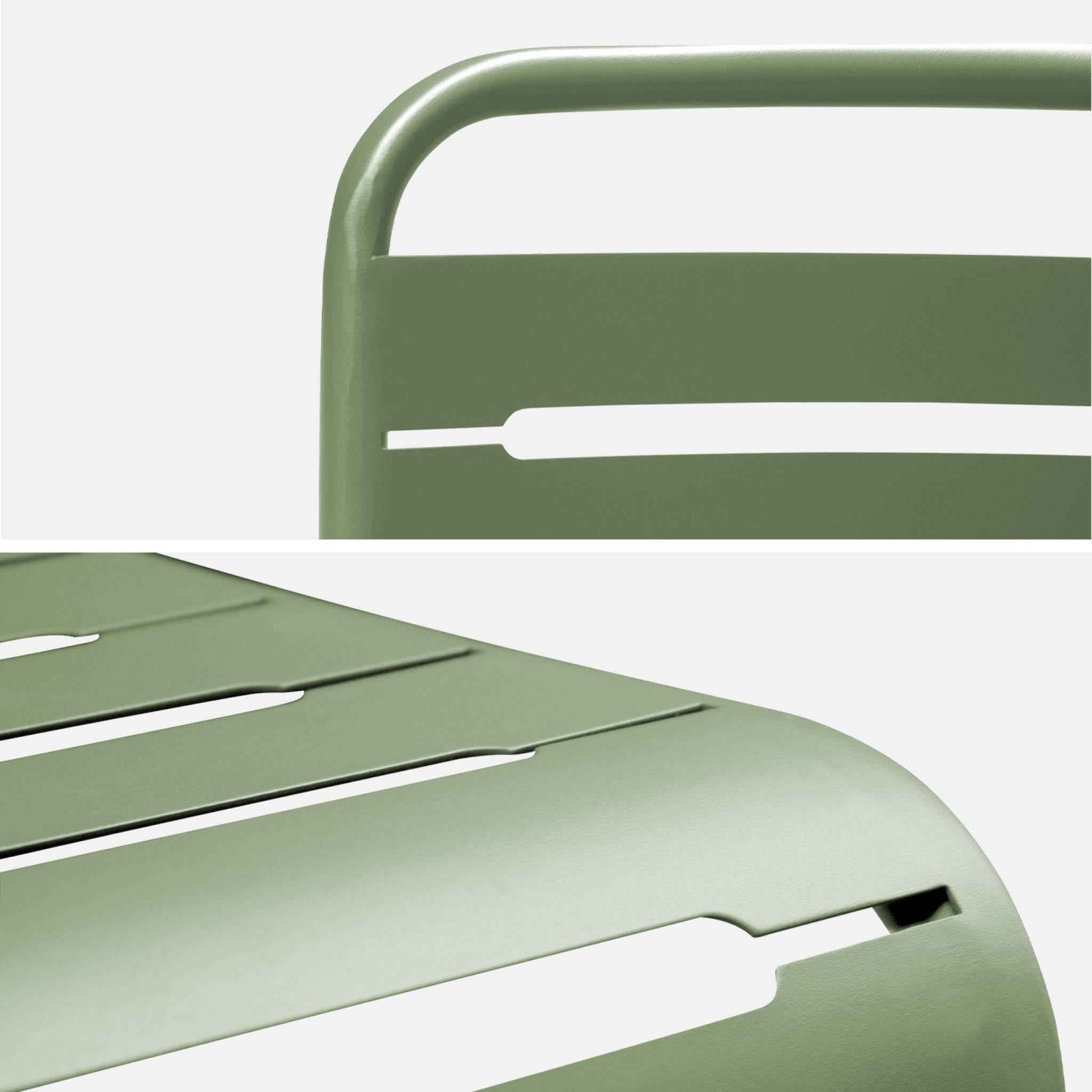 Alice's Garden sweeek - Lot de 4 chaises de Jardin Acier. 4 Places. Vert. Amelia. L44 x P52 x H79cm