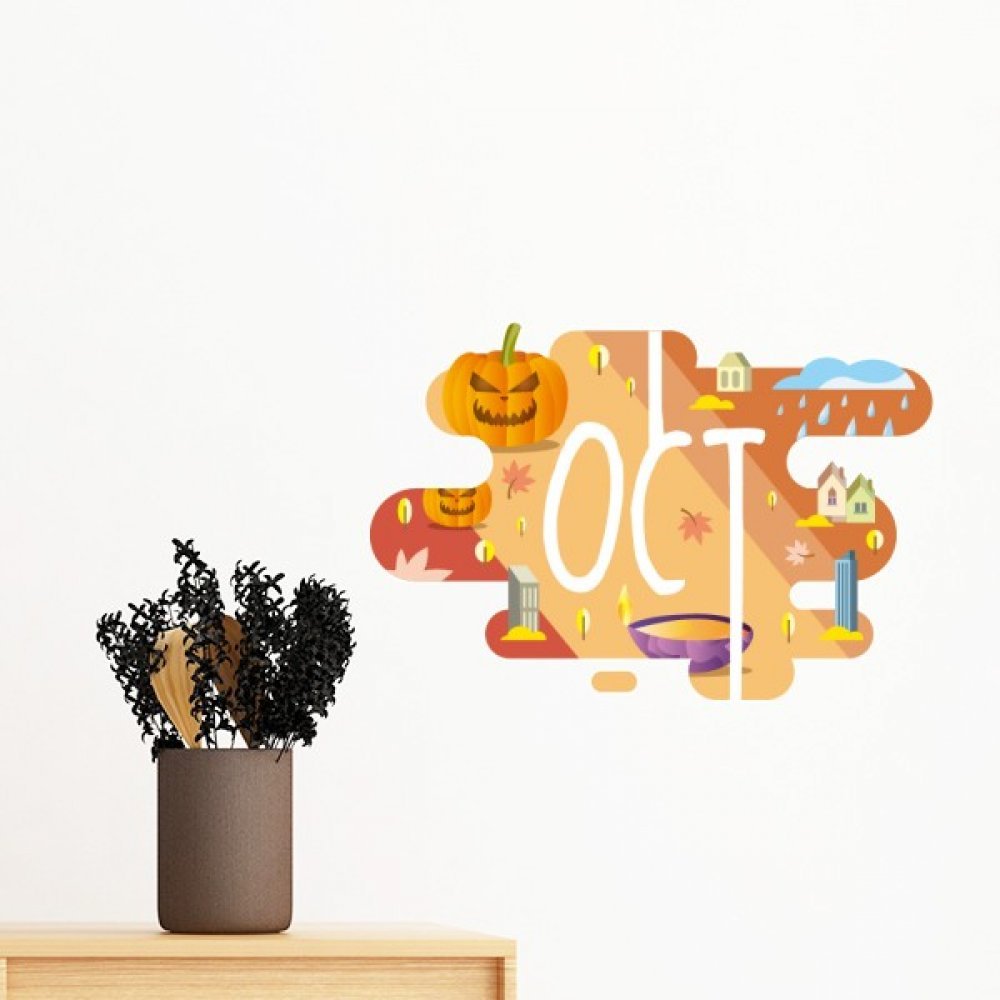 Sticker mural Octobre amovible pour changer de deco sans peindre