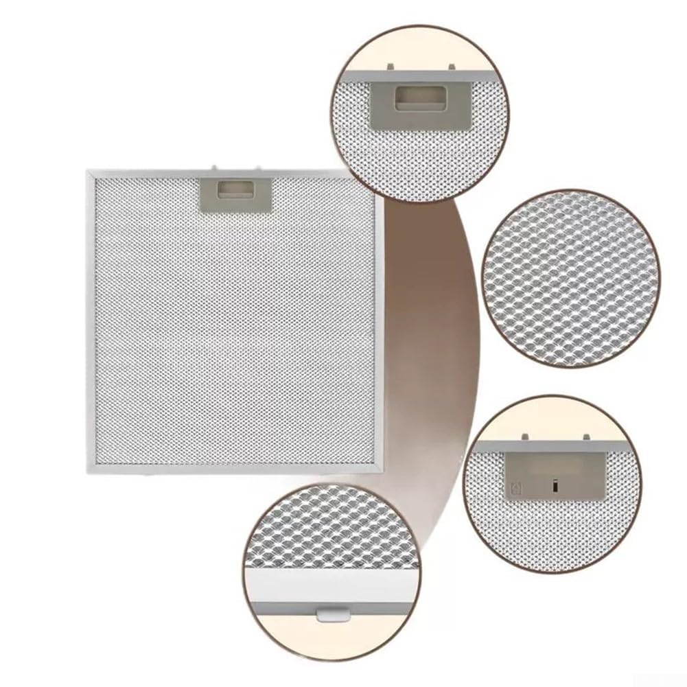 Aluminiowy filtr parowy, 2 sztuki, kompatybilny z okapami – mata filtrująca tłuszcz, trwała, 34,9 x 34,9 x 9 cm